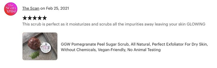 Pomegranate Peel Sugar Scrub 50g product image (2)