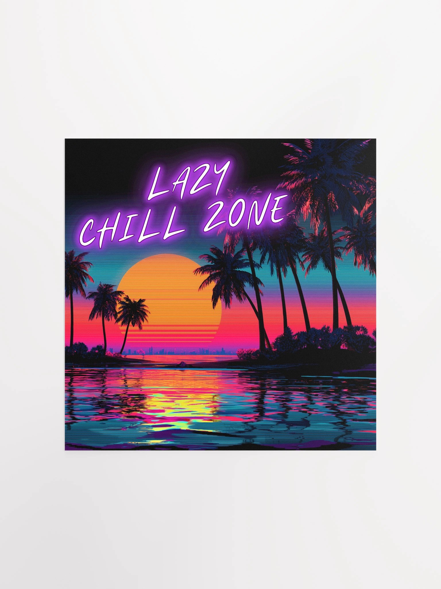 Neon Sunset Escape Poster product image (1)