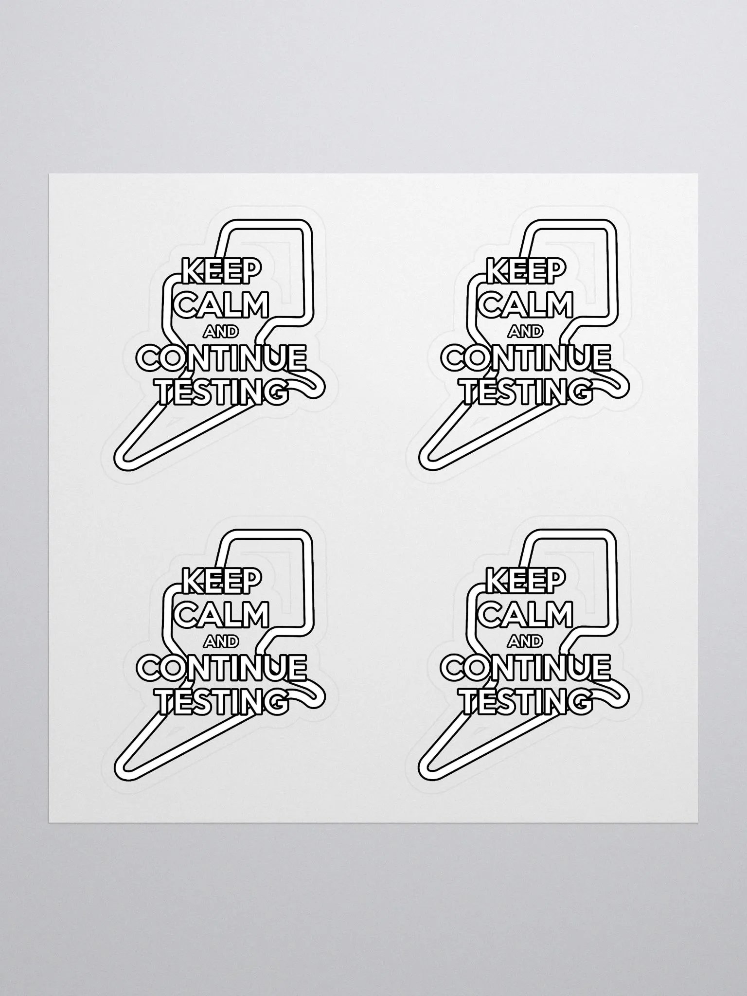 Keep Calm & Continue Testing Stickers product image (2)