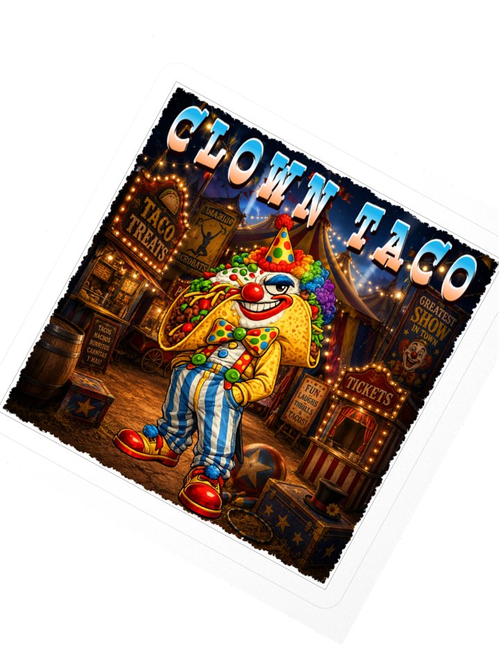 Clown Taco Circus Sticker - The Taco family collection product image (4)