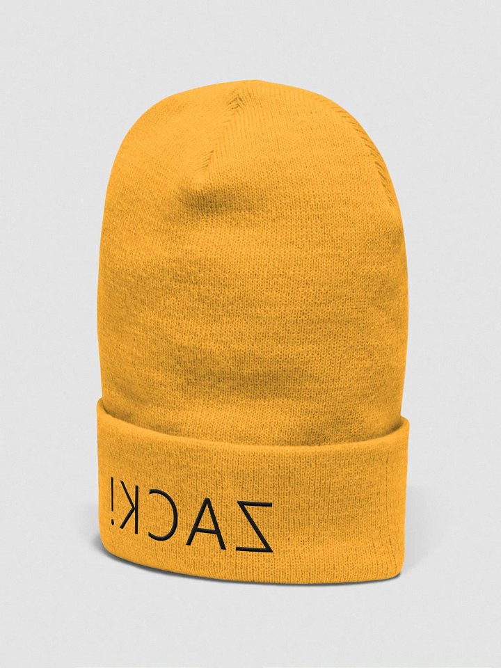 zack! Beanie mirrored Gold with Black Letters product image (2)