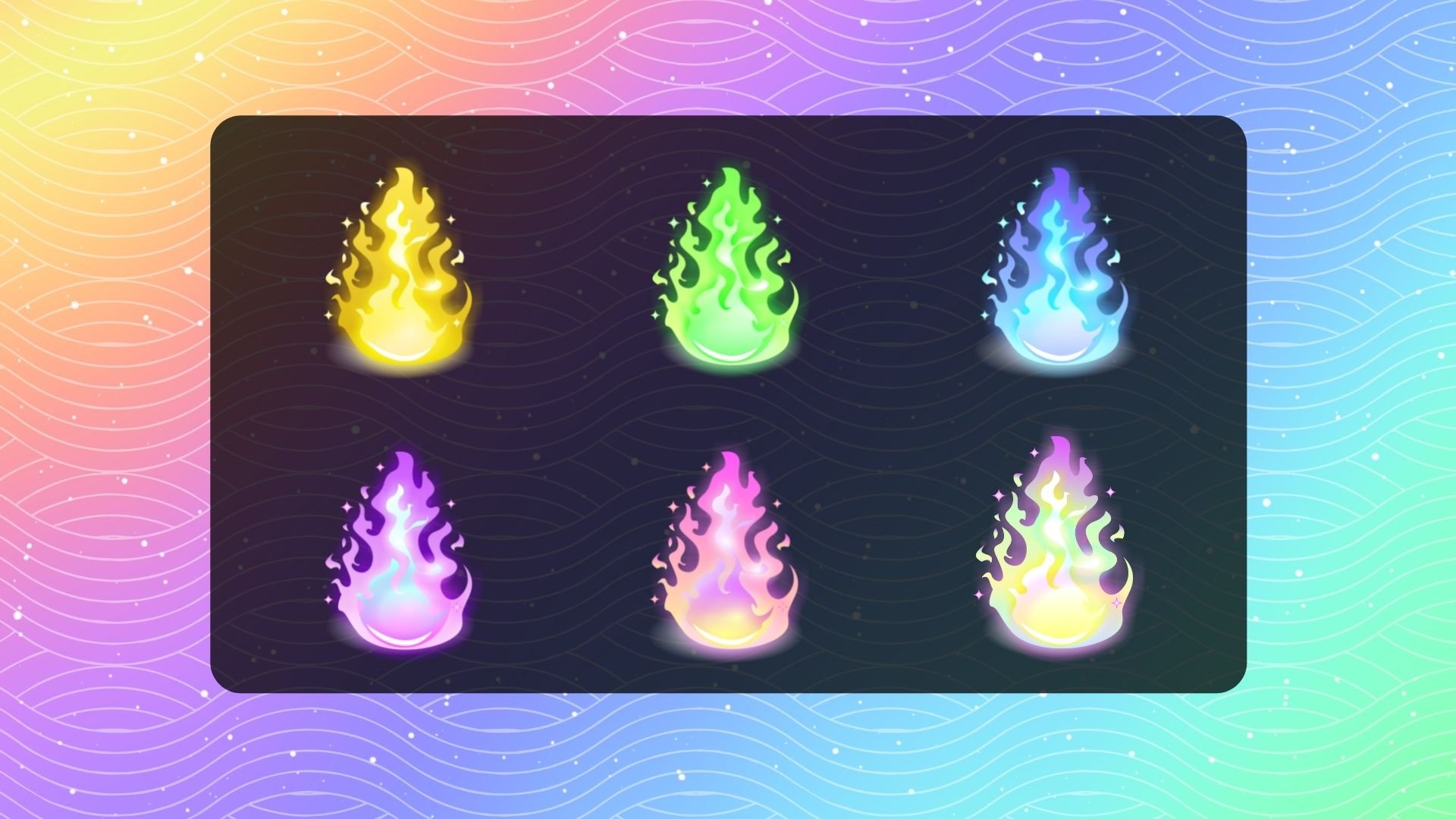 Flame Twitch Badges 6-Pack product image (3)