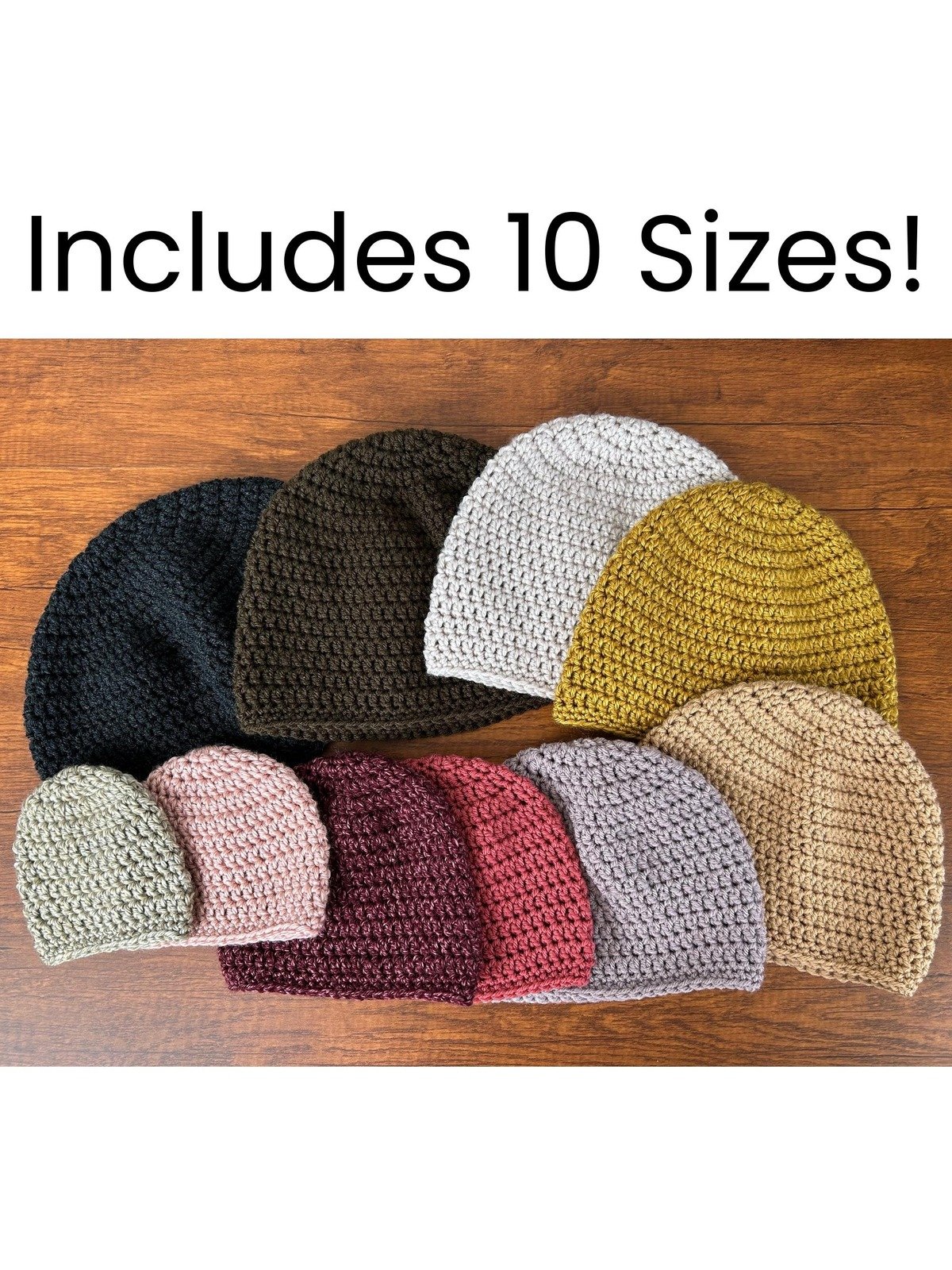 Brimless Crochet Beanie - Top Down (Digital PDF Pattern) product image (3)