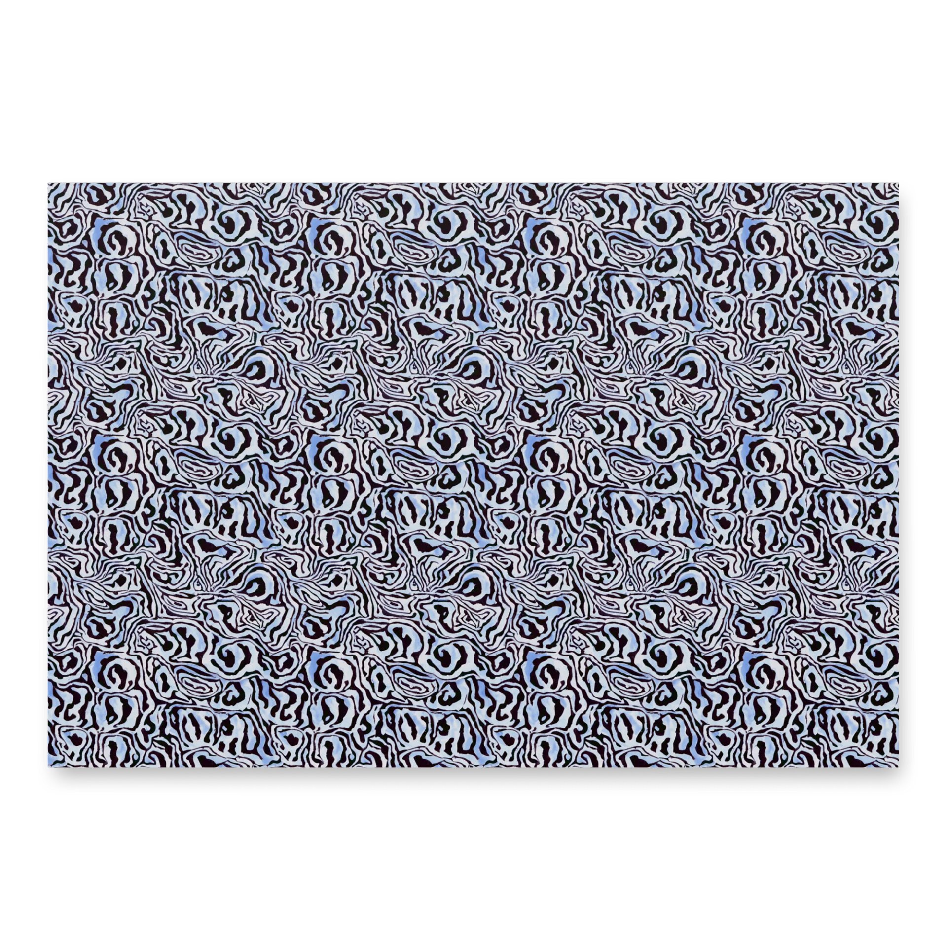 Blue Black Snake Pattern Paper product image (3)