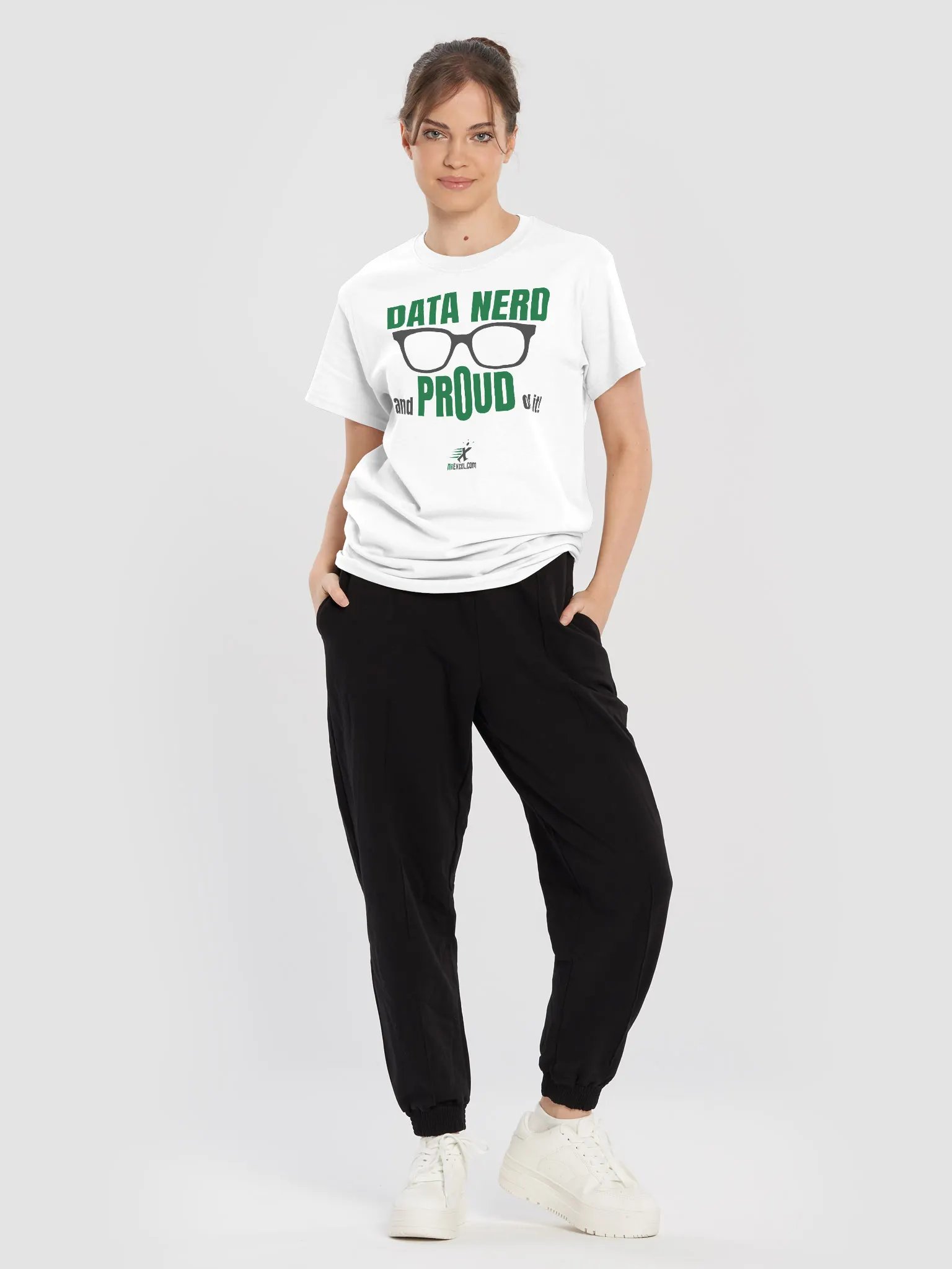 Excel Data Nerd - White T-shirt product image (2)