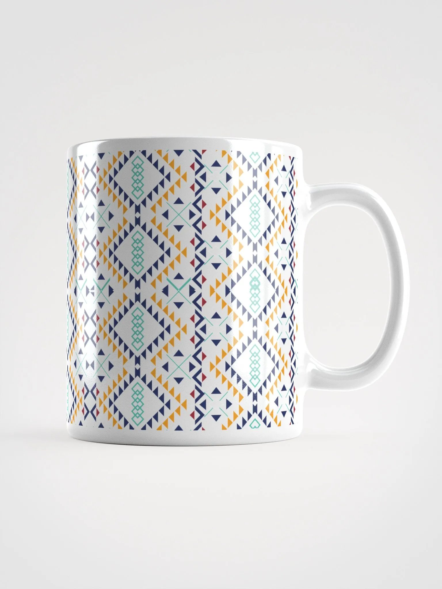 Miniature Triangles Design White Mug product image (1)