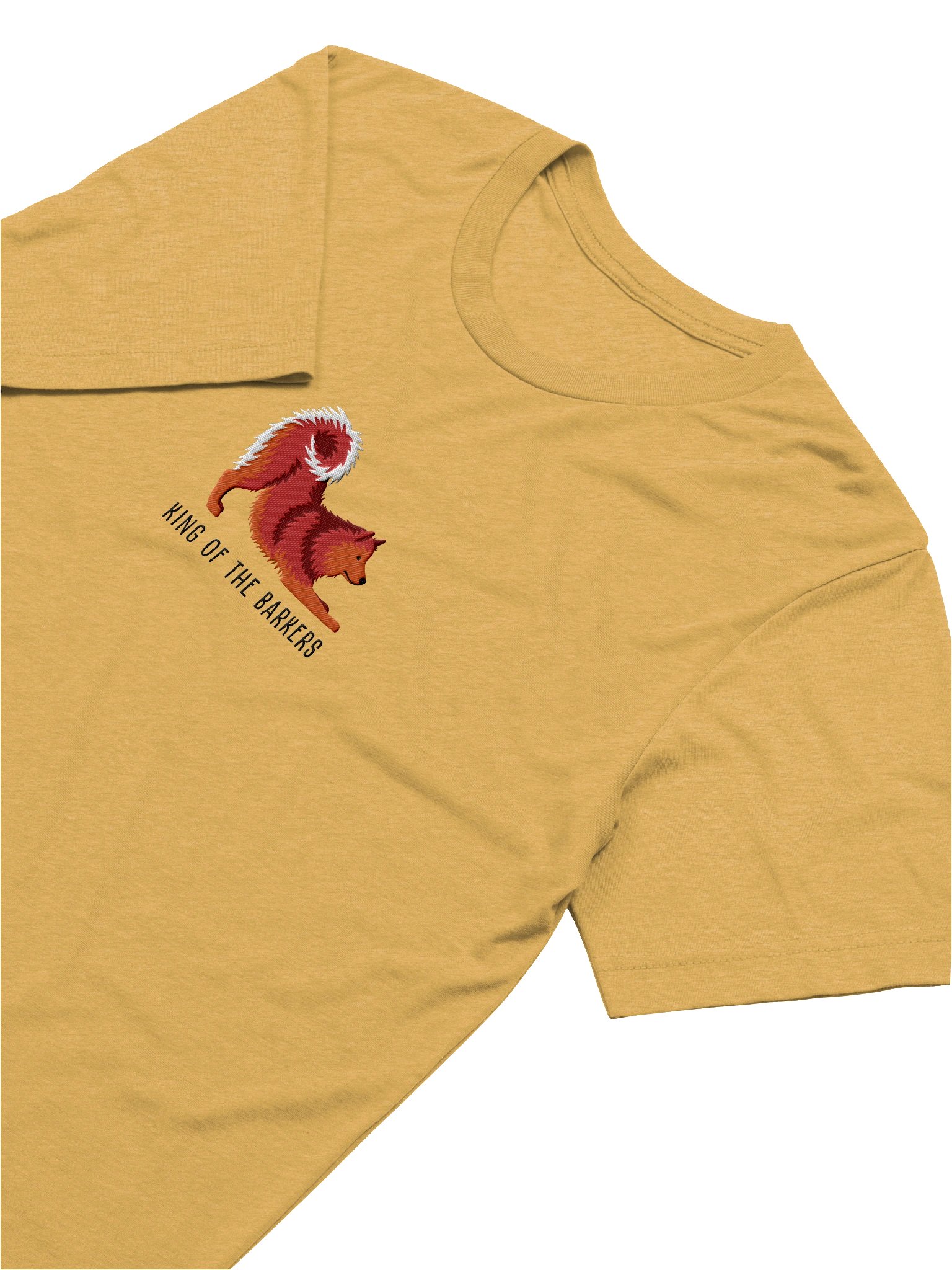 King of the Barkers T-Shirt(Embroidered) of a Finnish Spitz(Red) product image (54)