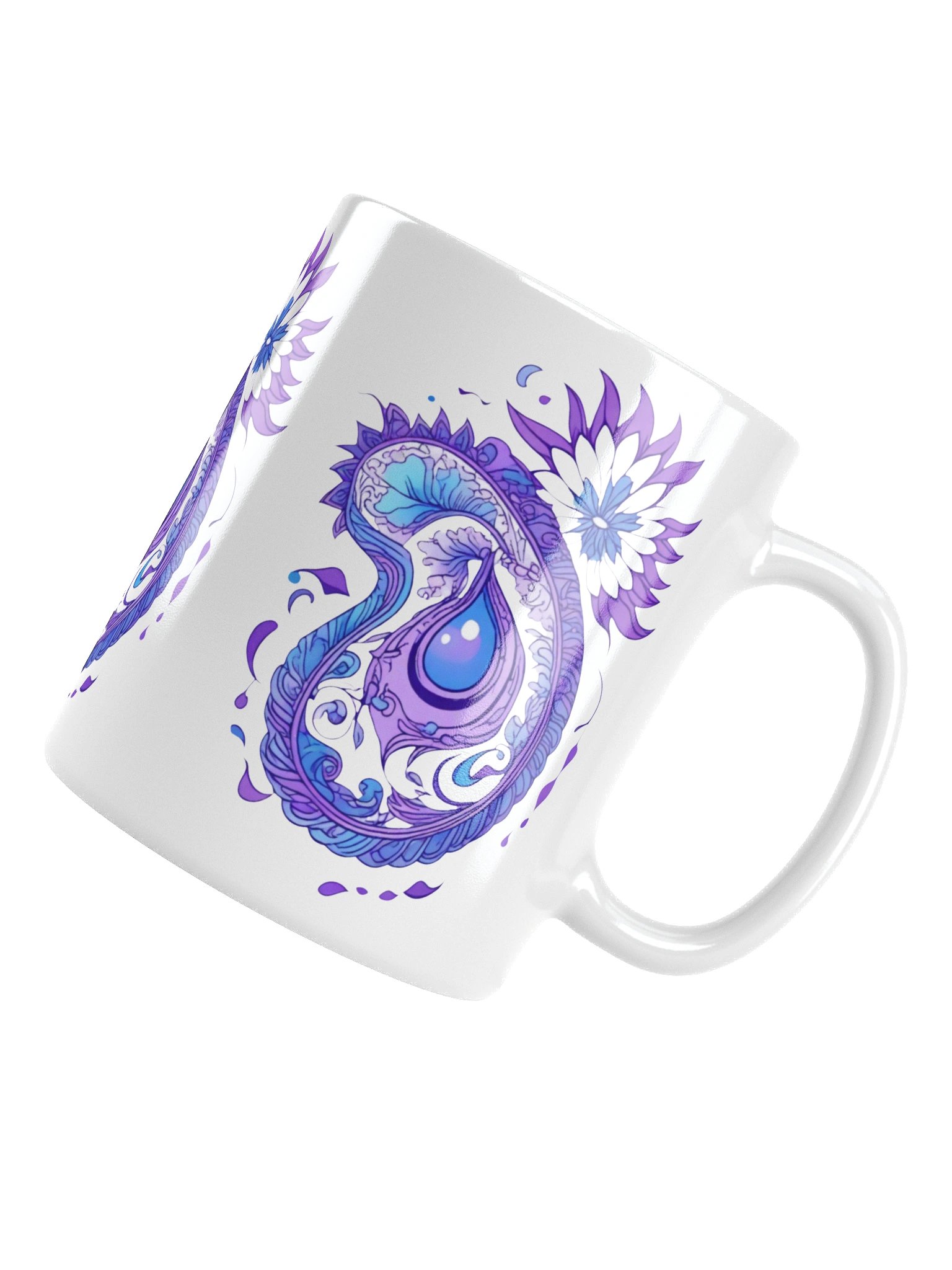 Indigo Paisley Flower - Mug product image (6)