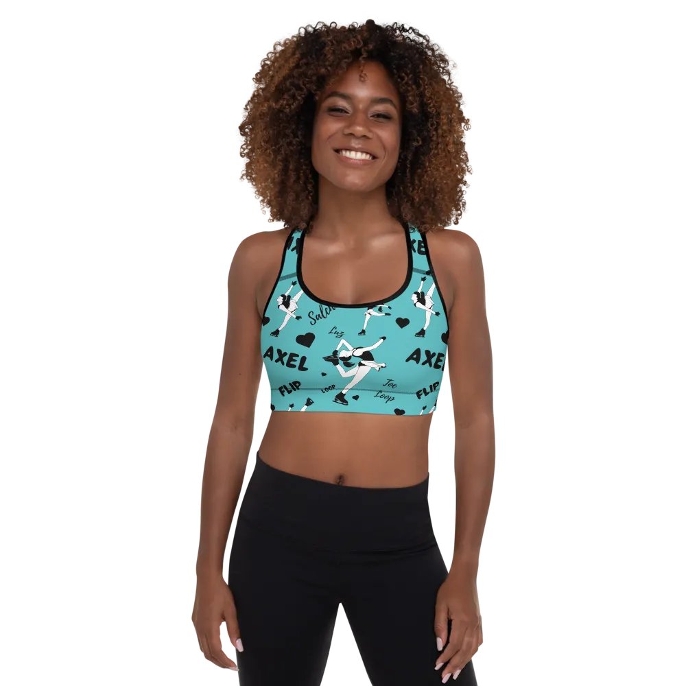 Ice Skater Pattern Sport Bra product image (2)