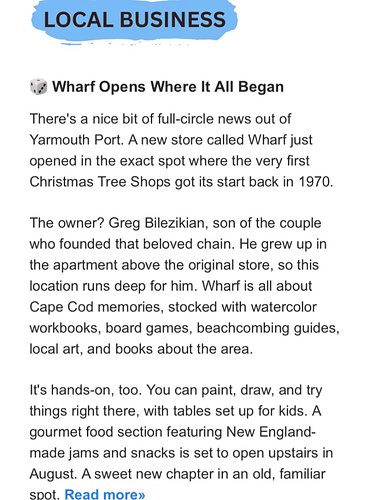 Go and check out the Wharf!