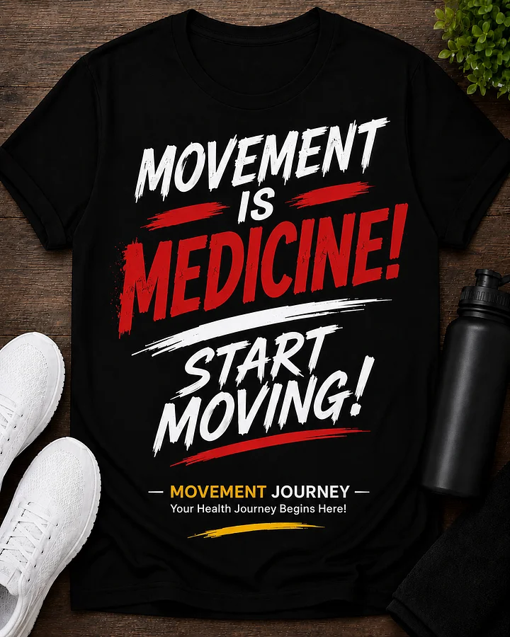 Movement Is Medicine Black Tshirt No Image product image (2)