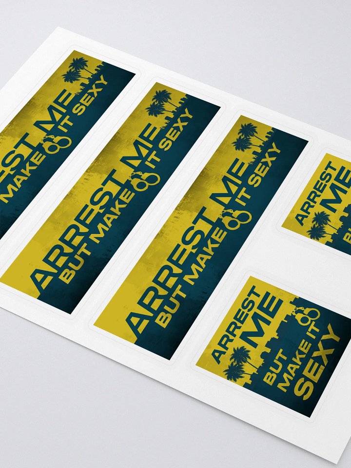 Sexy Arrest Kiss Cut Sticker Sheet product image (2)