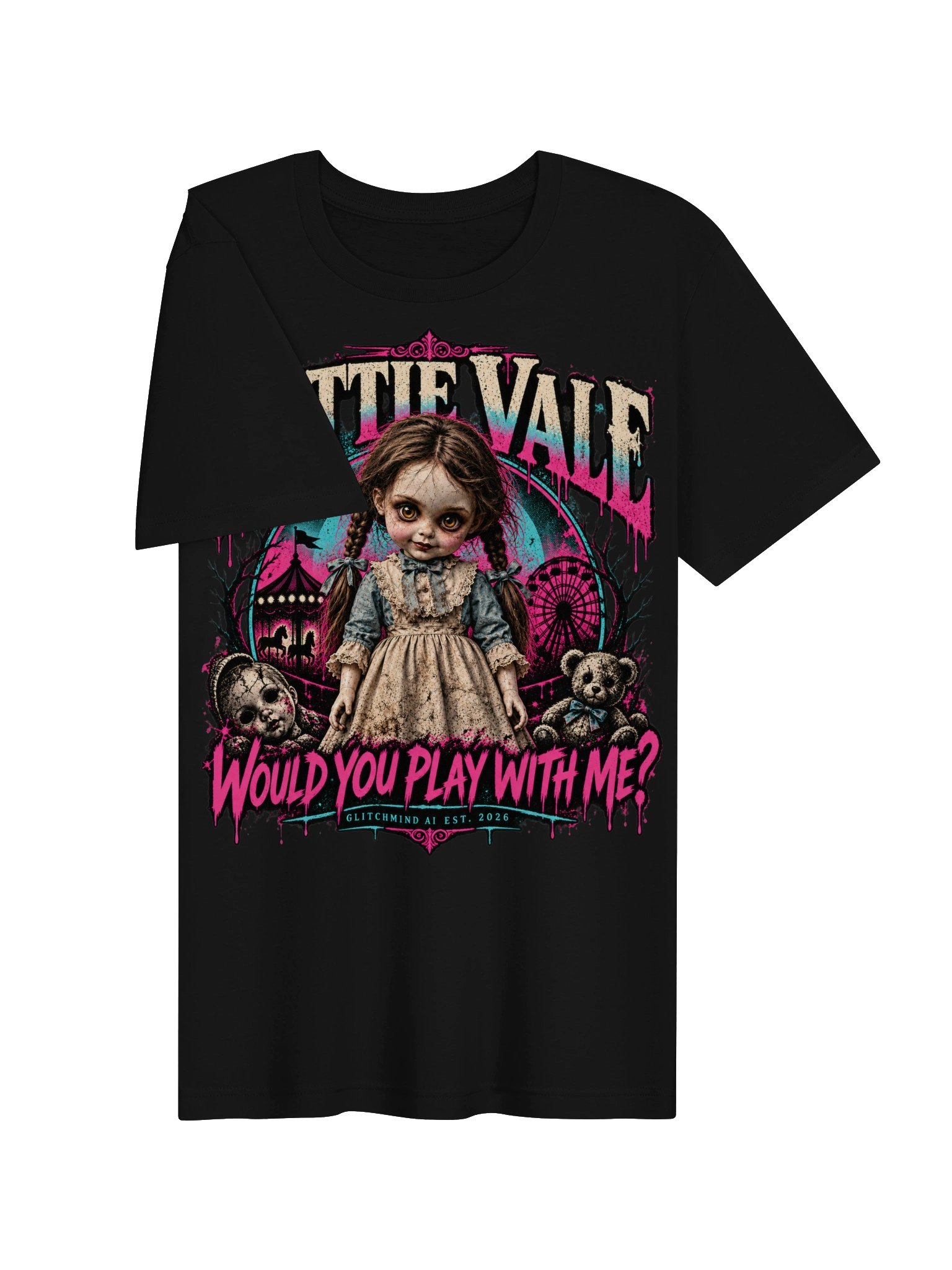 Lottie Vale “Would You Play With Me?” Front Print T-Shirt product image (3)