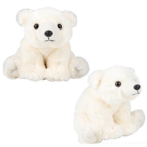 Cute 8" Polar Bear Plush - Soft Stuffed Anime Style Arctic Wildlife Toy product image (2)