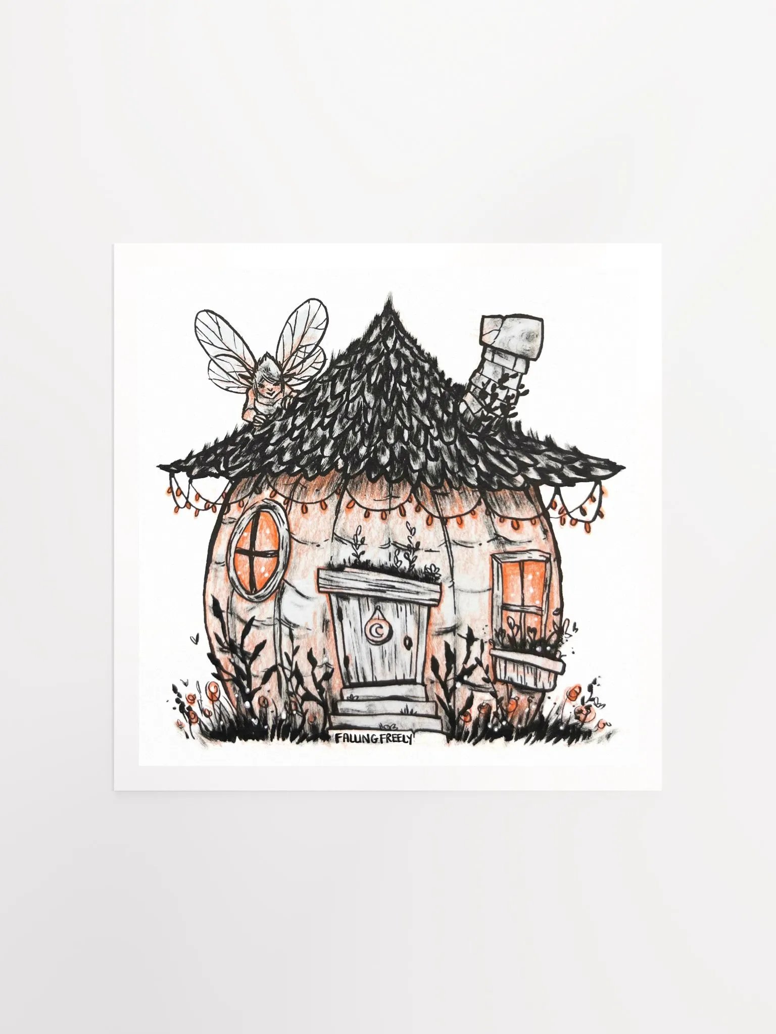 Enchanted Pumpkin House Art Print product image (1)