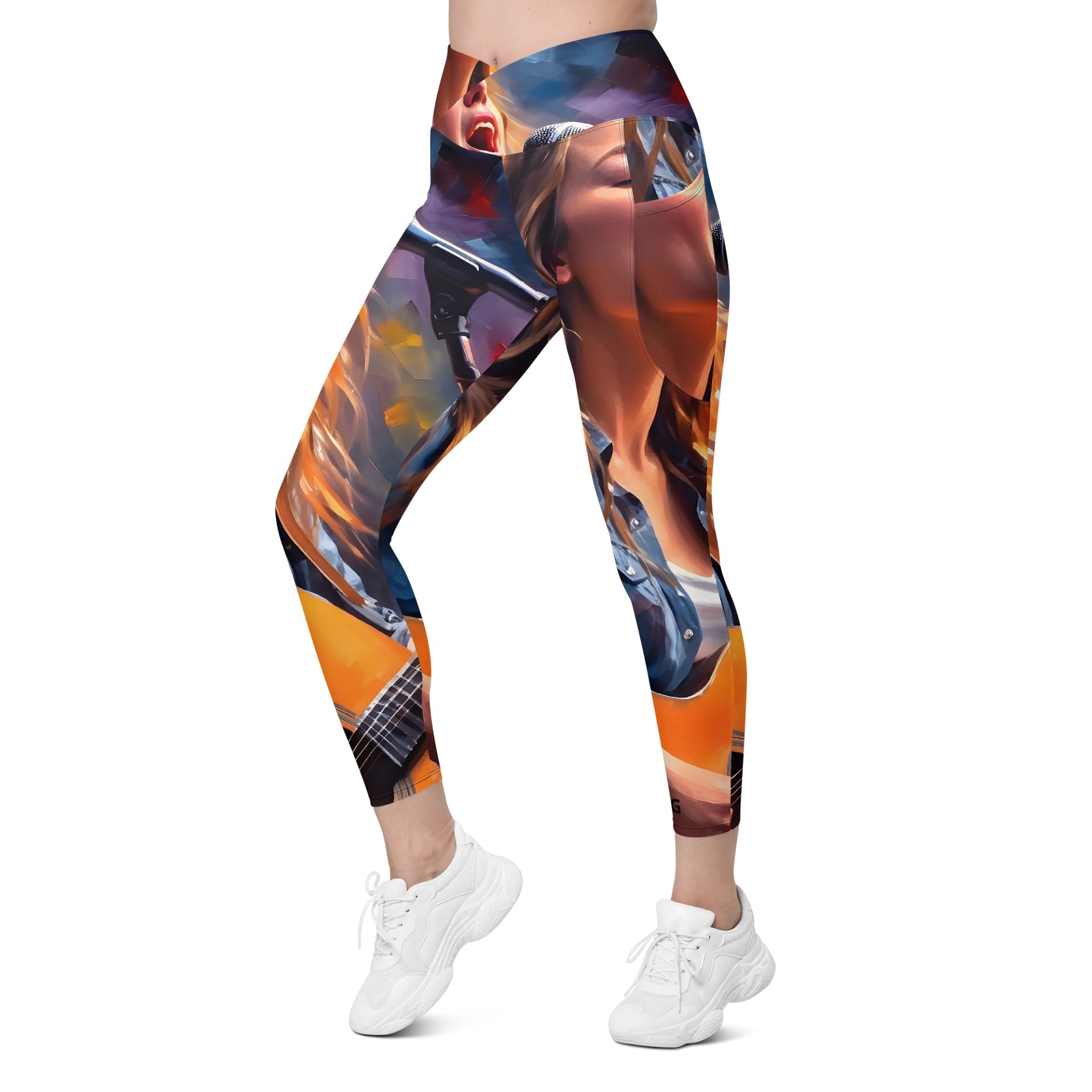 'Impossible Dream' Crossover Leggings with Pockets product image (6)