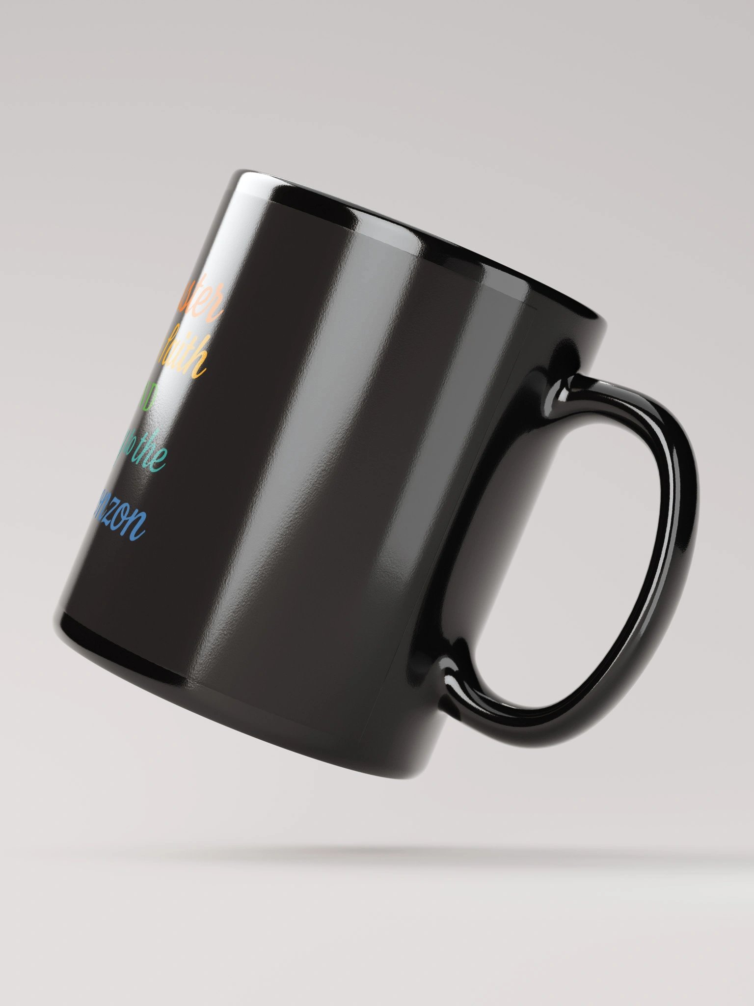 Muster Your Faith and Pray to the Gohonzon – Nichiren Buddhism Black Glossy Mug product image (2)