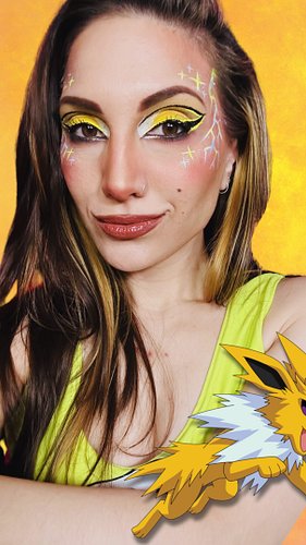 Lighting things up with Jolteon ⚡️ Gen 1 Eeveelutions inspired makeup continues 

This look was created with Jeffree Star Cos...