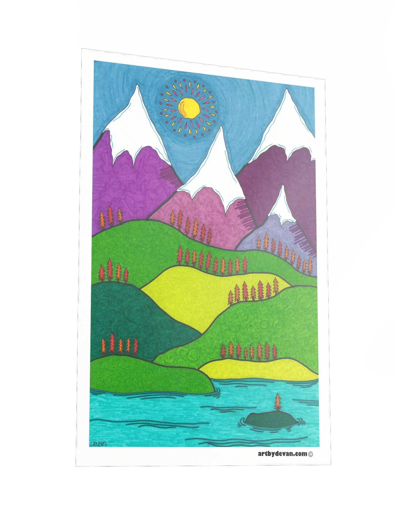 Art Print: Island in the Mountains product image (2)