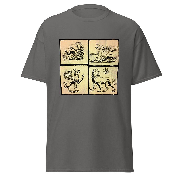 Lion and Griffin Greek Mythology Authentic Art 3rd Century BC, T-Shirt product image (1)
