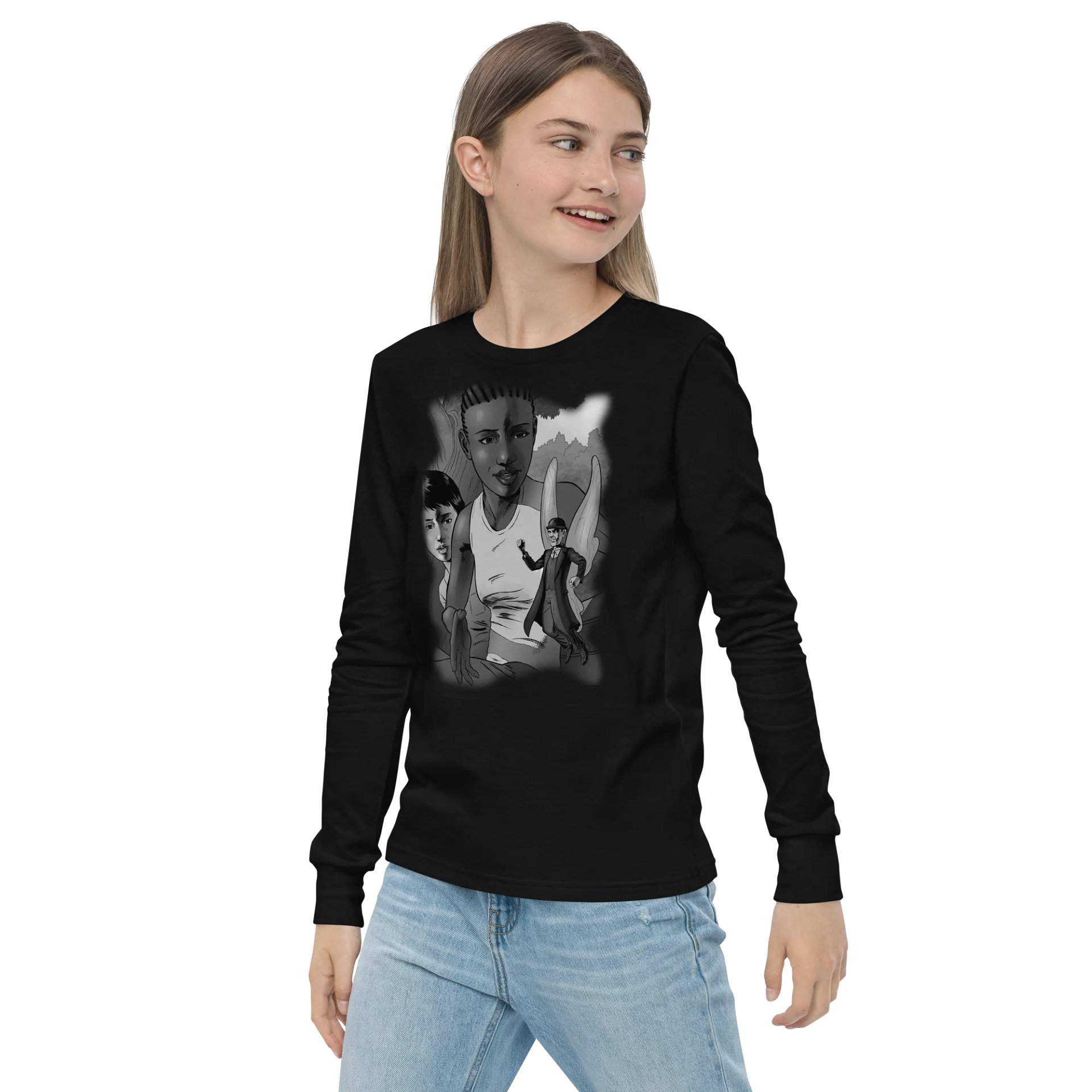 The Great American Fairy Hoax - Fay & Iris - Bella+Canvas Youth Long Sleeve T-Shirt product image (3)
