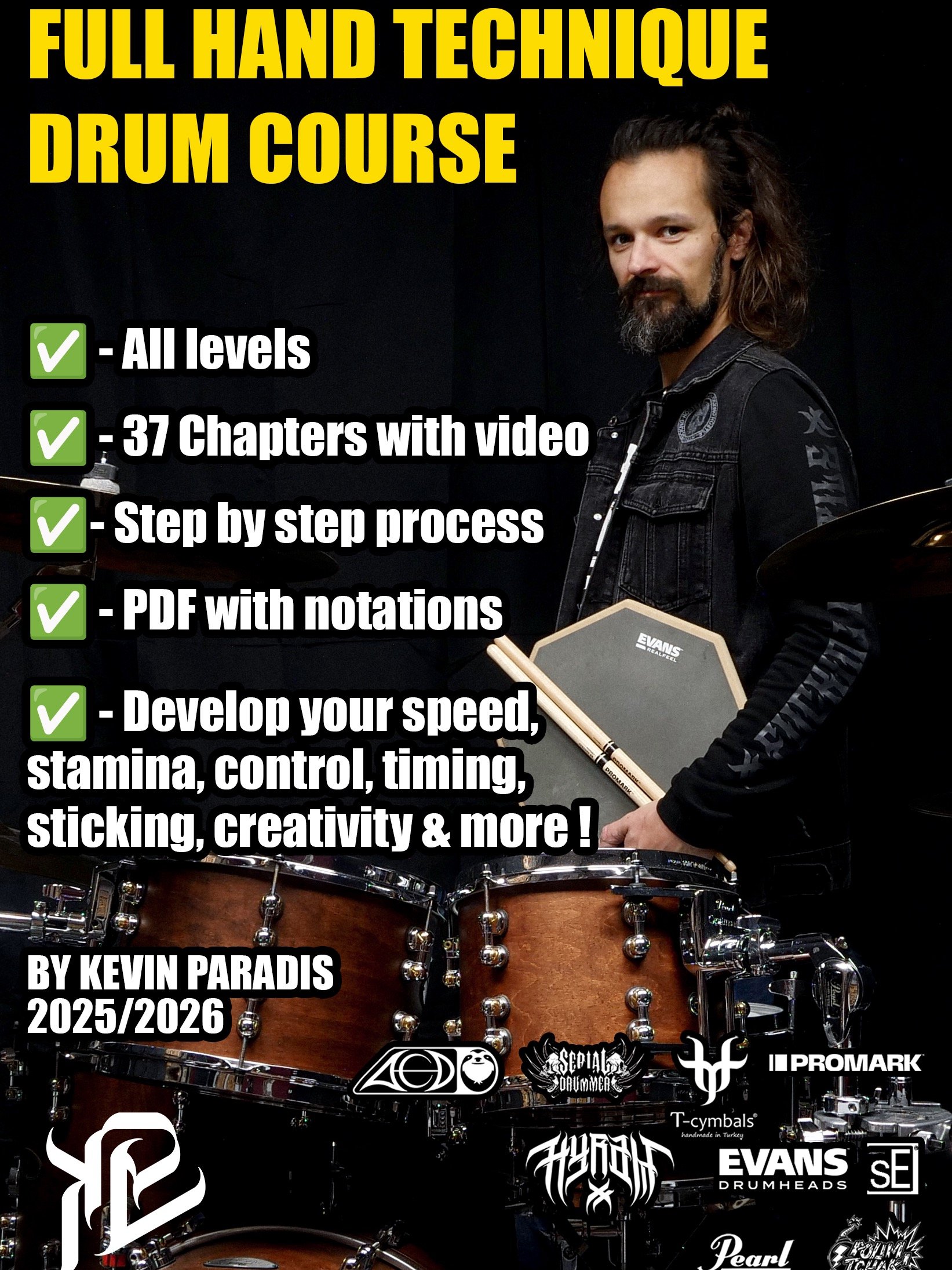 FULL HAND TECHNIQUE DRUM COURSE product image (1)