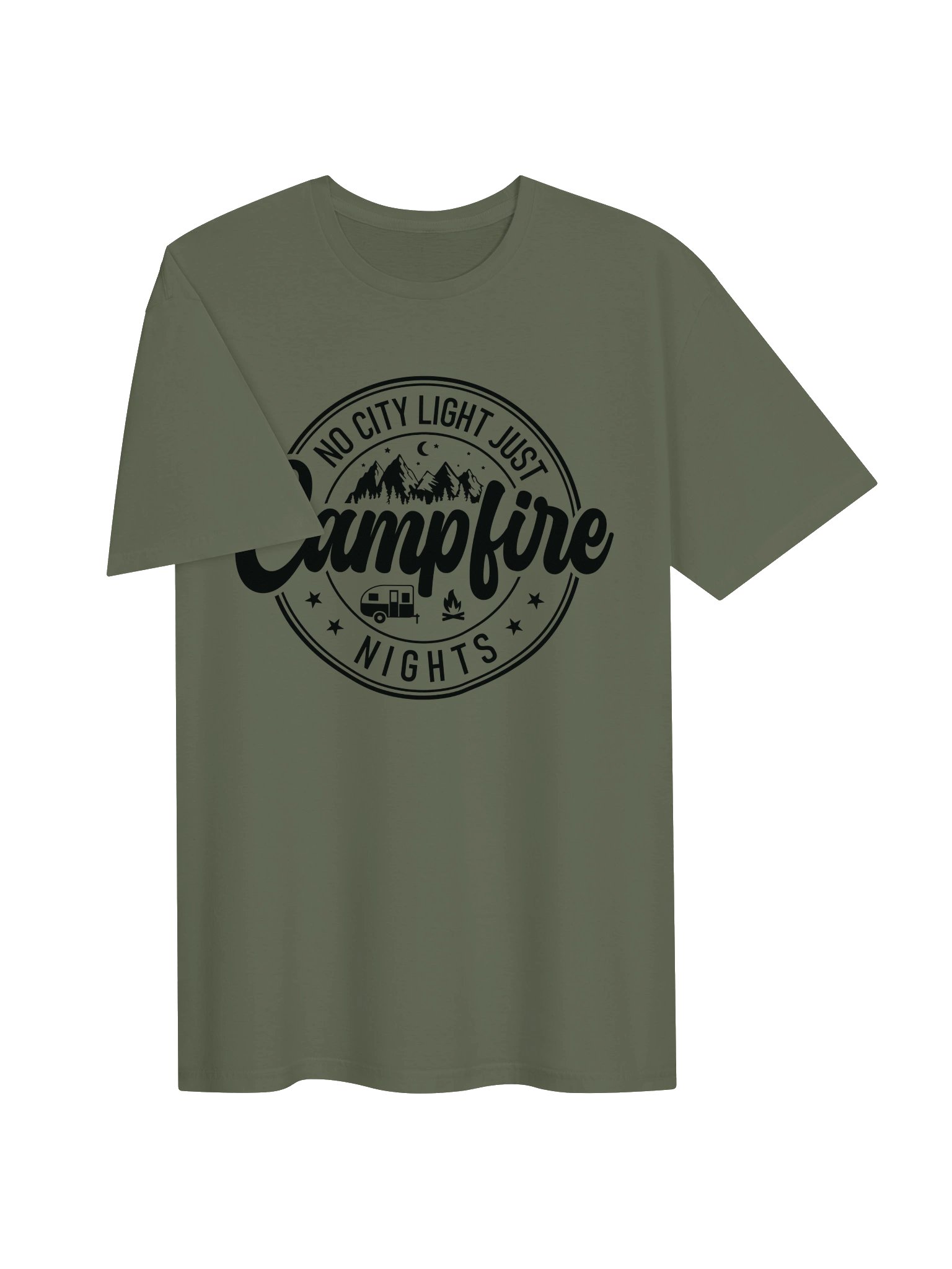 No City Light, Just Campfire Nights T-Shirt | Camping Tee product image (3)