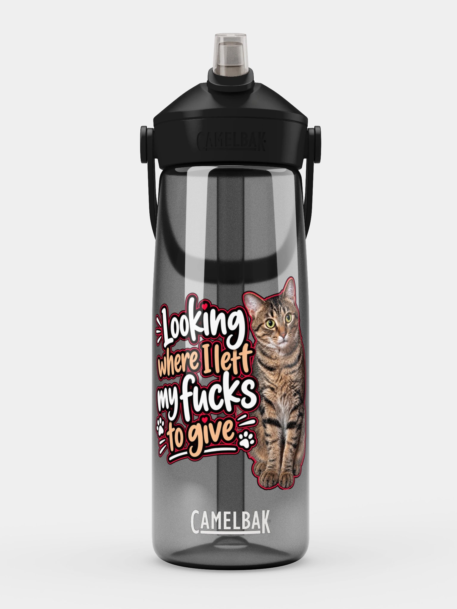 Cat Attitude Flip Straw Bottle product image (1)