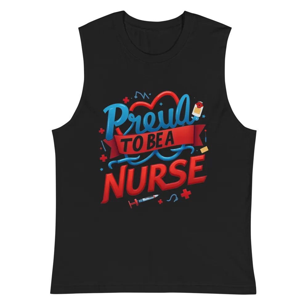 Proud Nurse Stylized Muscle Tank product image (3)