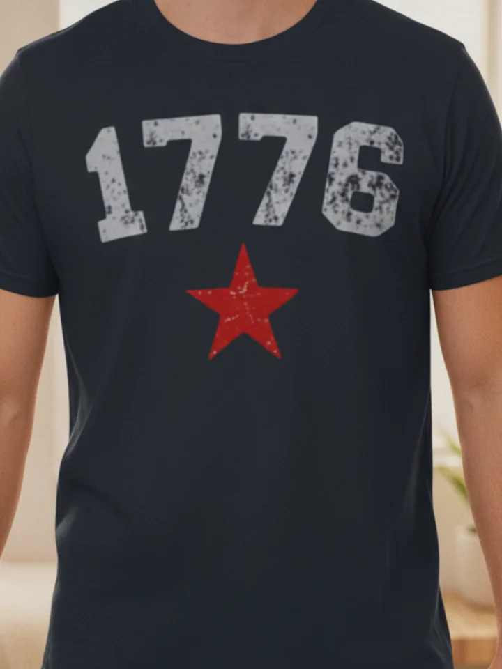 1776 Distressed Star Vintage Patriotic Navy Independence Day USA 250th Anniversary Tee product image (1)