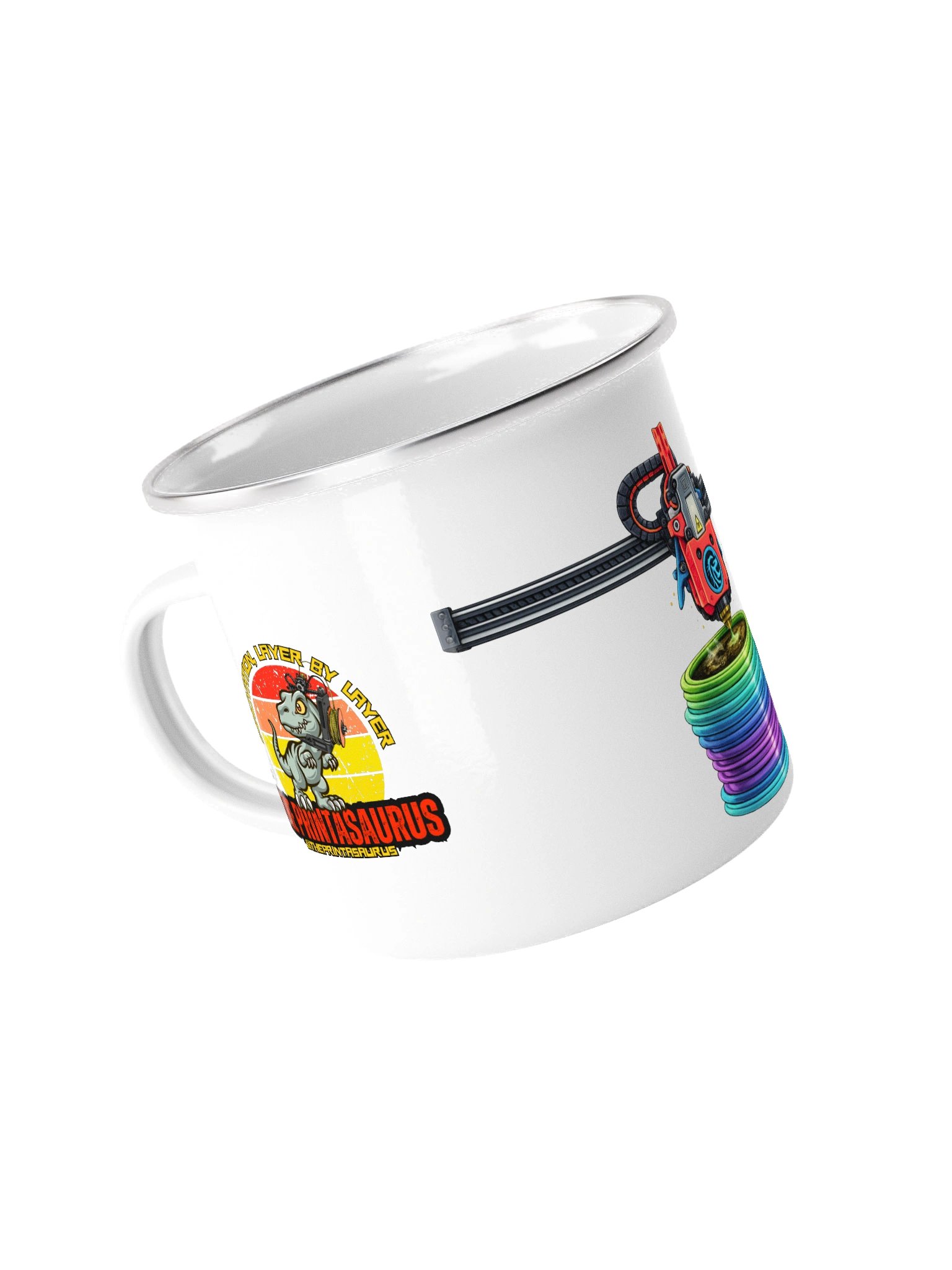 The Printasaurus Enamel Mug product image (4)