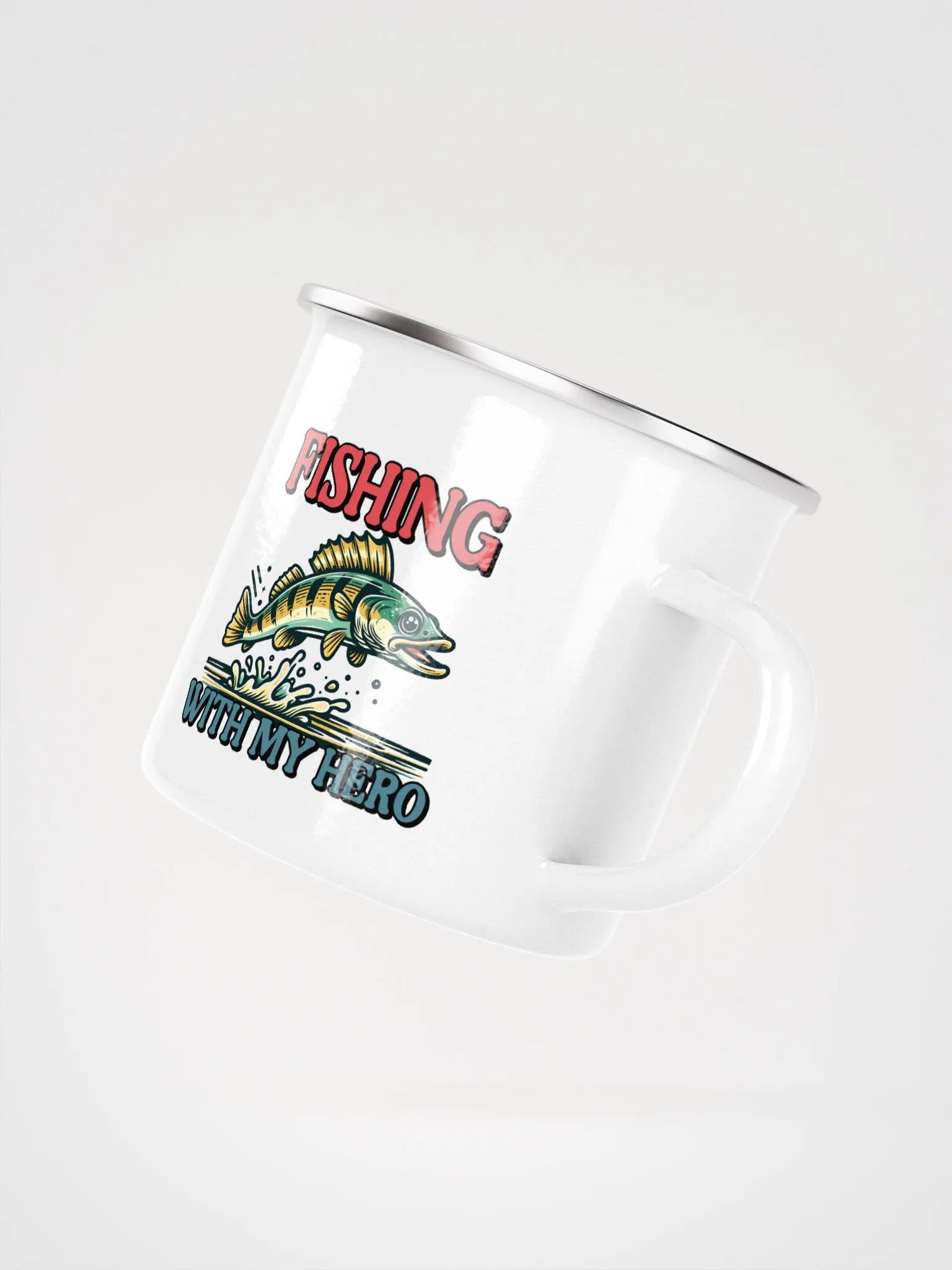 Heroic Fishing Enamel Mug product image (3)