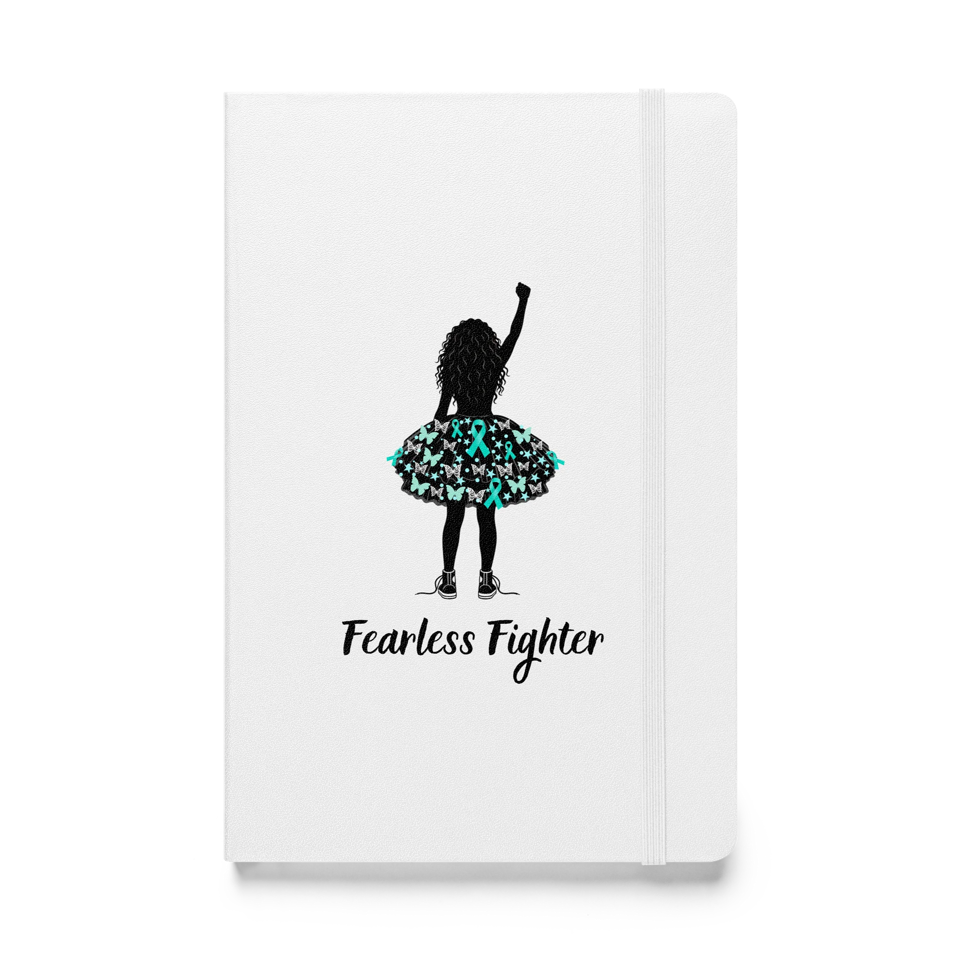 Ovarian Cancer - Fearless Fighter Bound Notebook [white] product image (1)