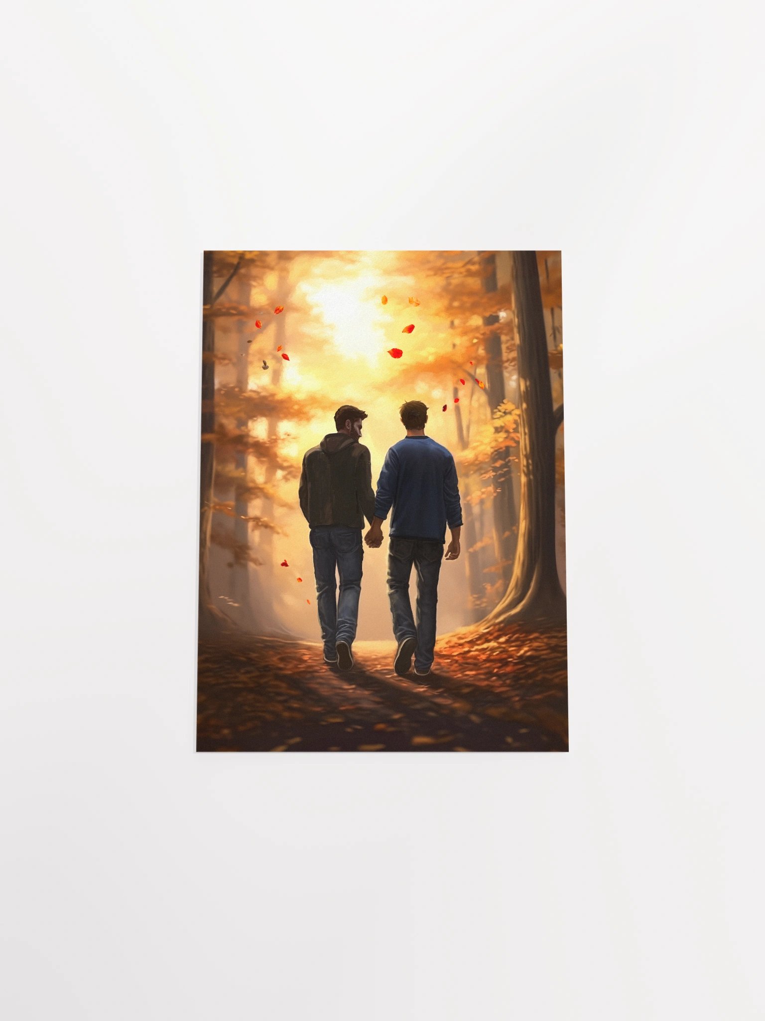 Fall Romance - Gay Couple Studio Art Print product image (29)