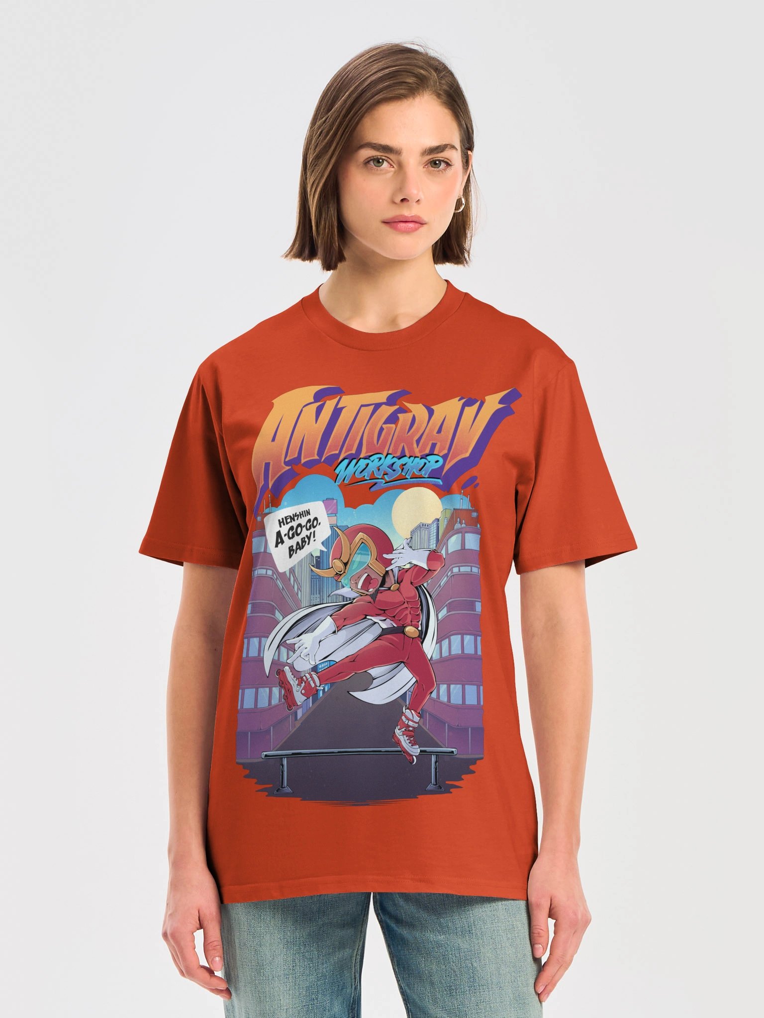 Retro Hero Relaxed Fit T-Shirt | Comic Book Skater Streetwear Tee product image (2)