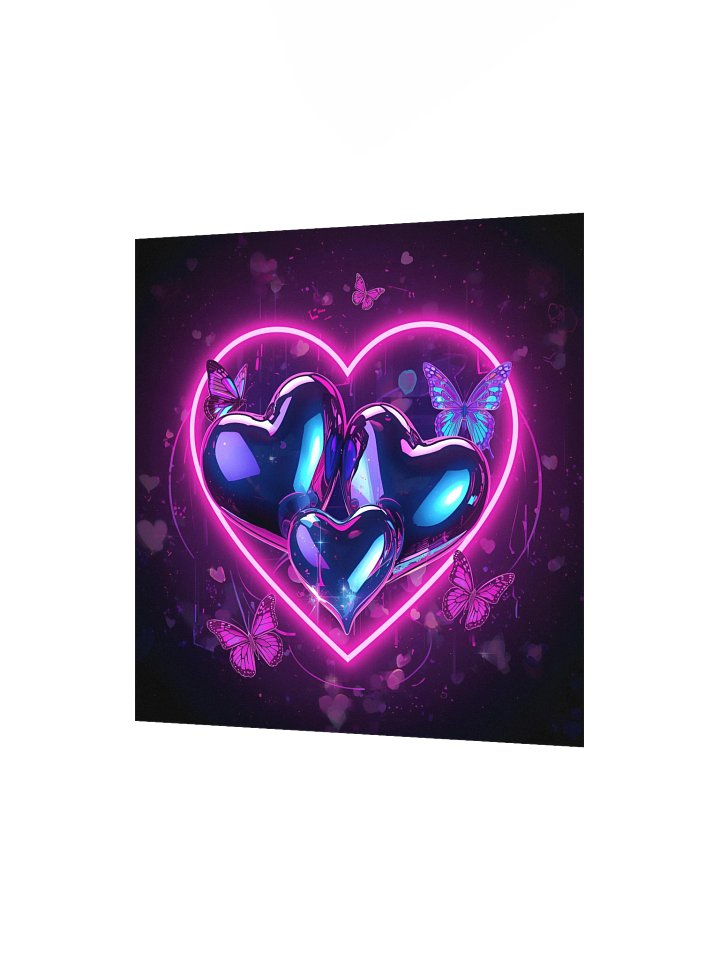 Neon Hearts and Butterflies Poster product image (9)