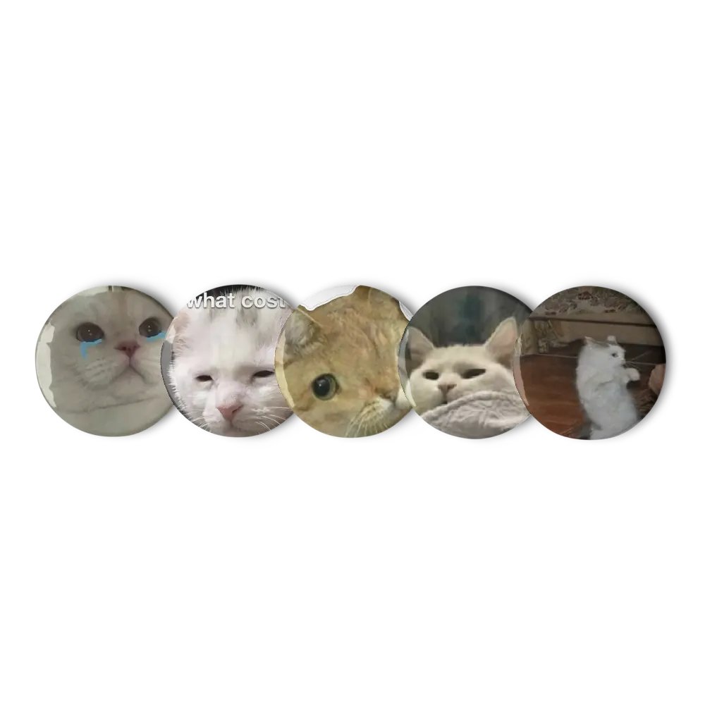 Set of Pin Buttons: Meme Cats 24 product image (9)
