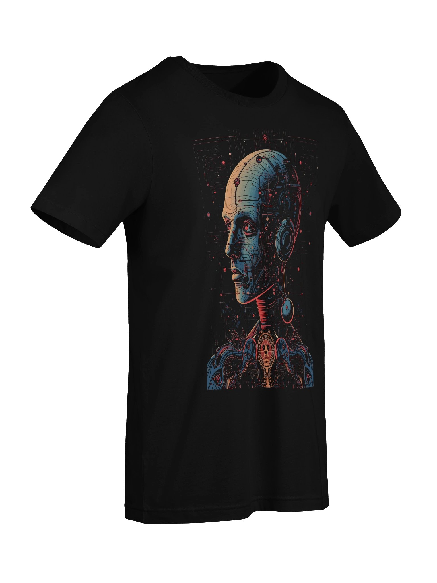 Neon Cyborg Profile Lightweight T-Shirt product image (2)