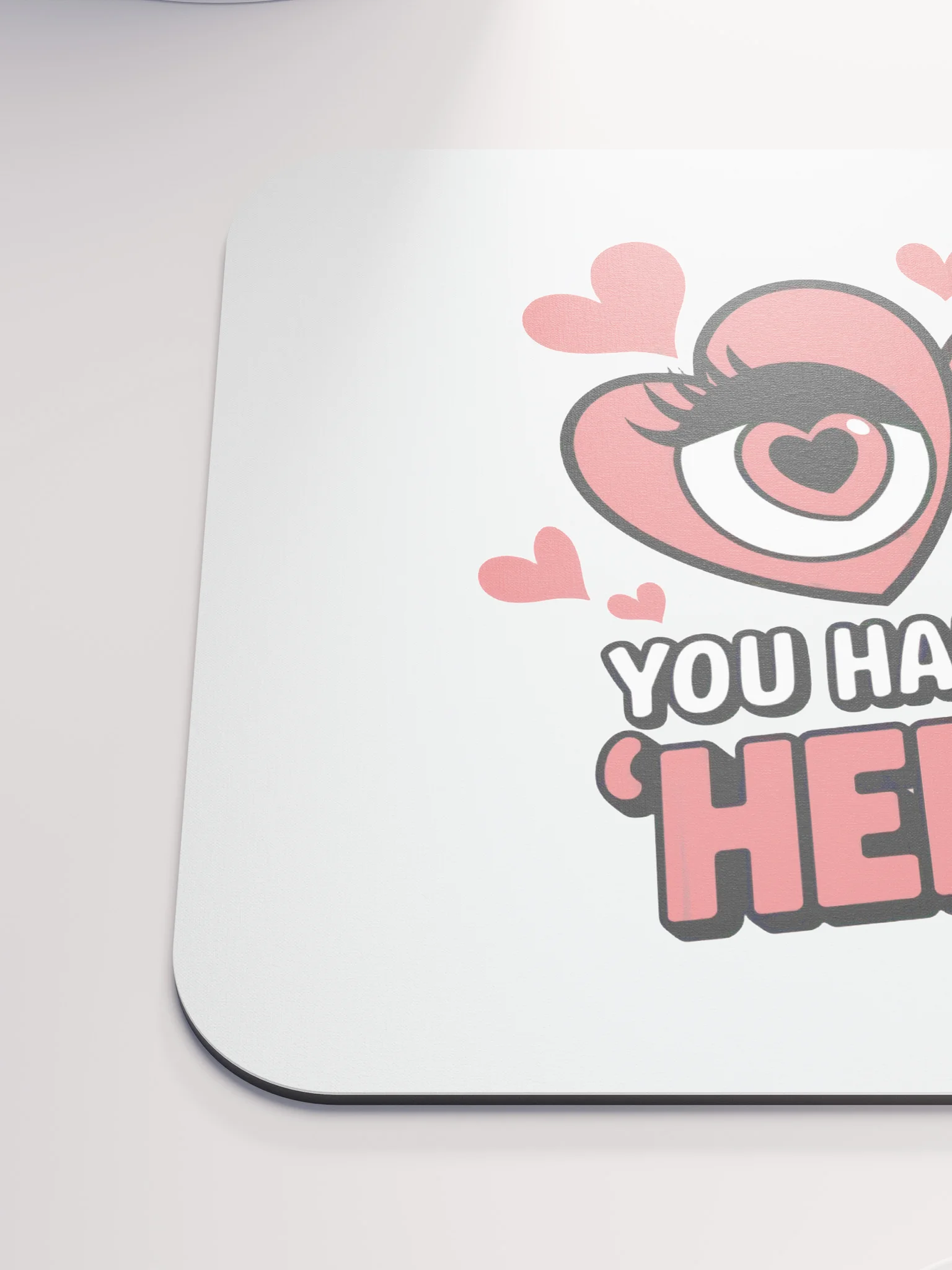 You Had Me At Hello Mouse Pad | Romantic Love Quote Gift | Heart Eyes Desk Accessory product image (6)