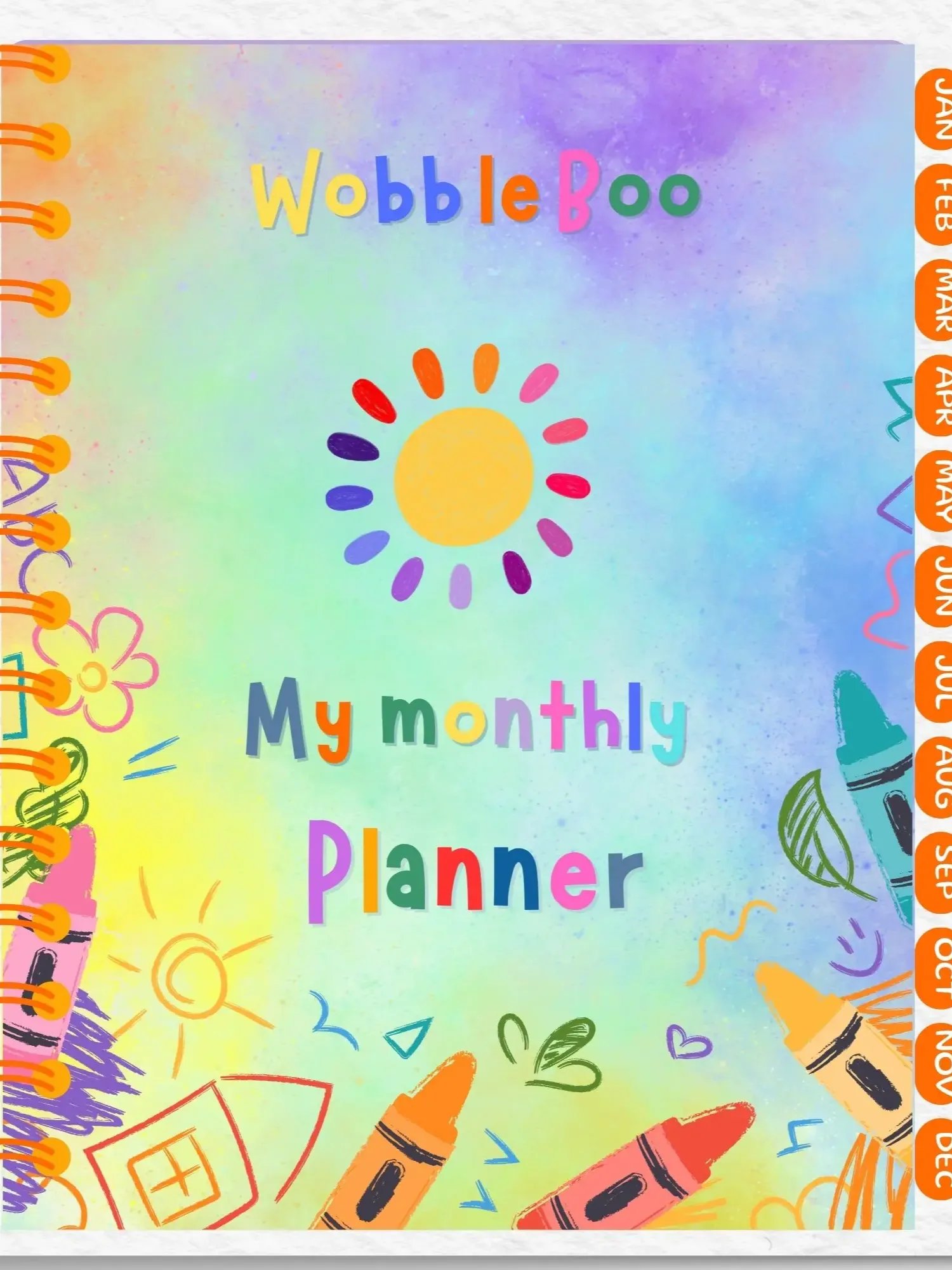 WobbleBoo Digital Monthly Planner for Kids product image (1)