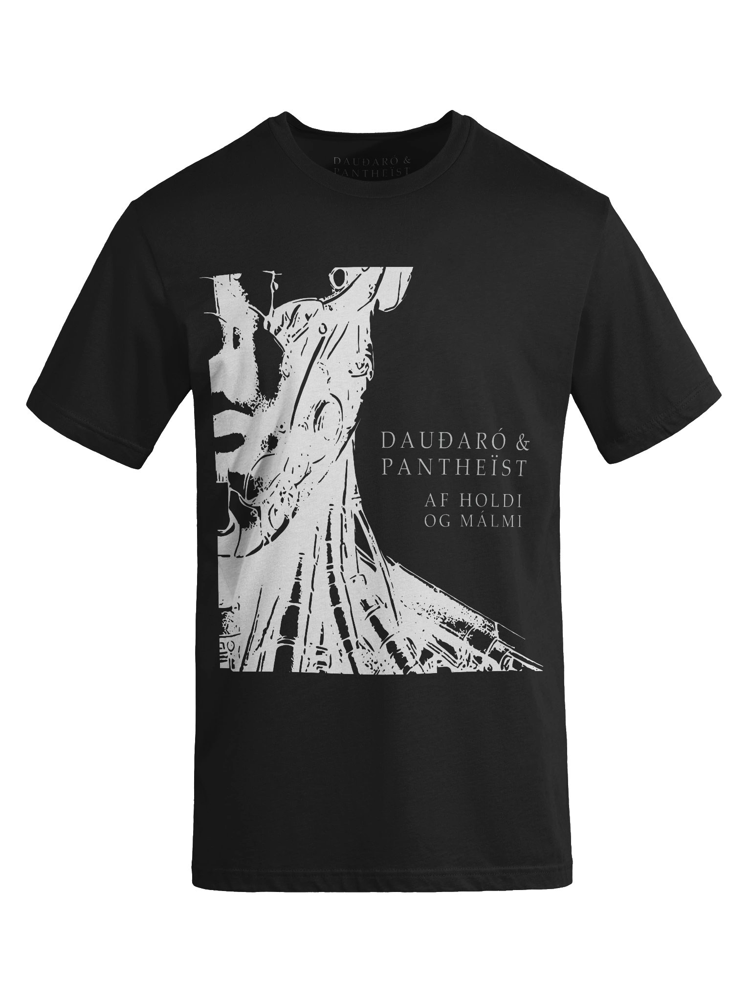 Dauðaró & Pantheïst — Af holdi og málmi Limited Edition Unisex Pro Shirt (Black) product image (5)