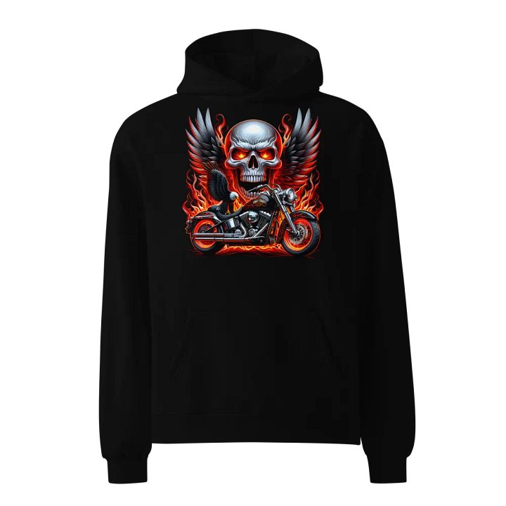 Fierce Flaming Skull Oversized Hoodie #25 product image (1)
