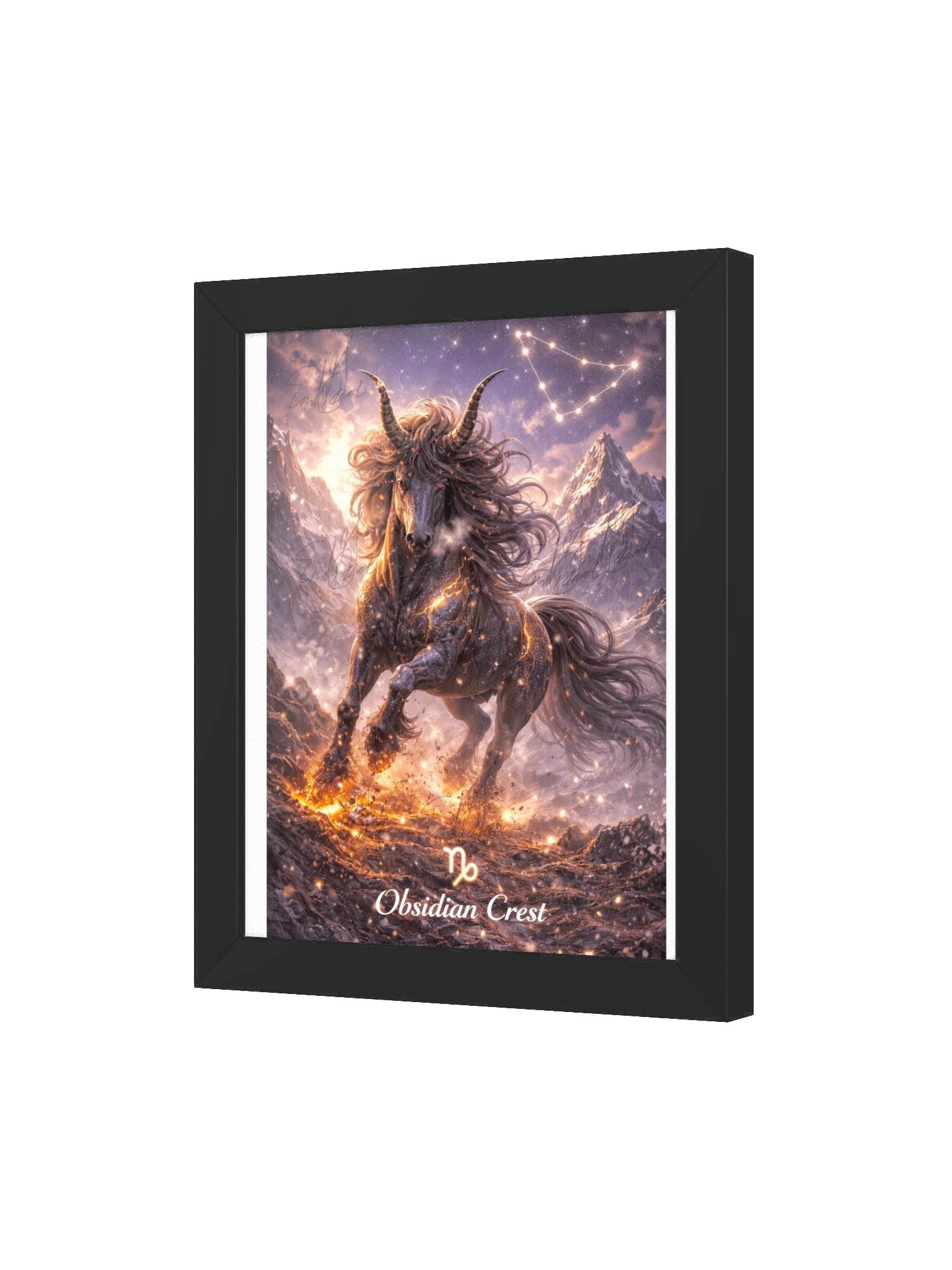 Obsidian Crest Capricorn Zodiac Poster product image (31)