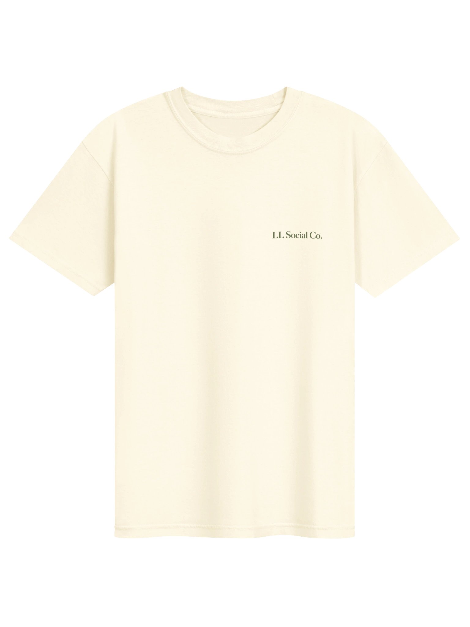 LL Social Co. Simple Living Tee — Ivory | Sage product image (7)
