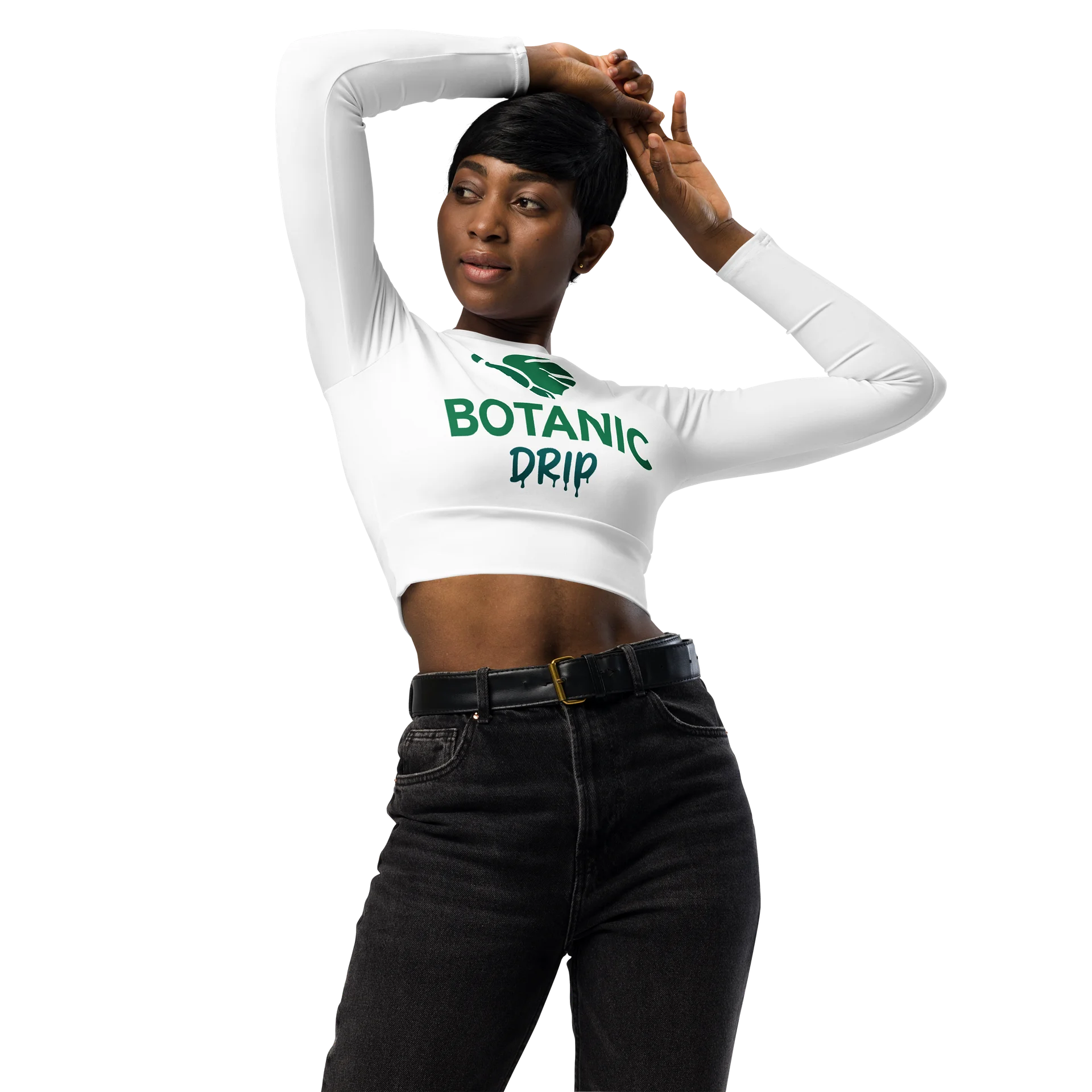 Botanic Drip Long Sleeve Crop Top product image (3)