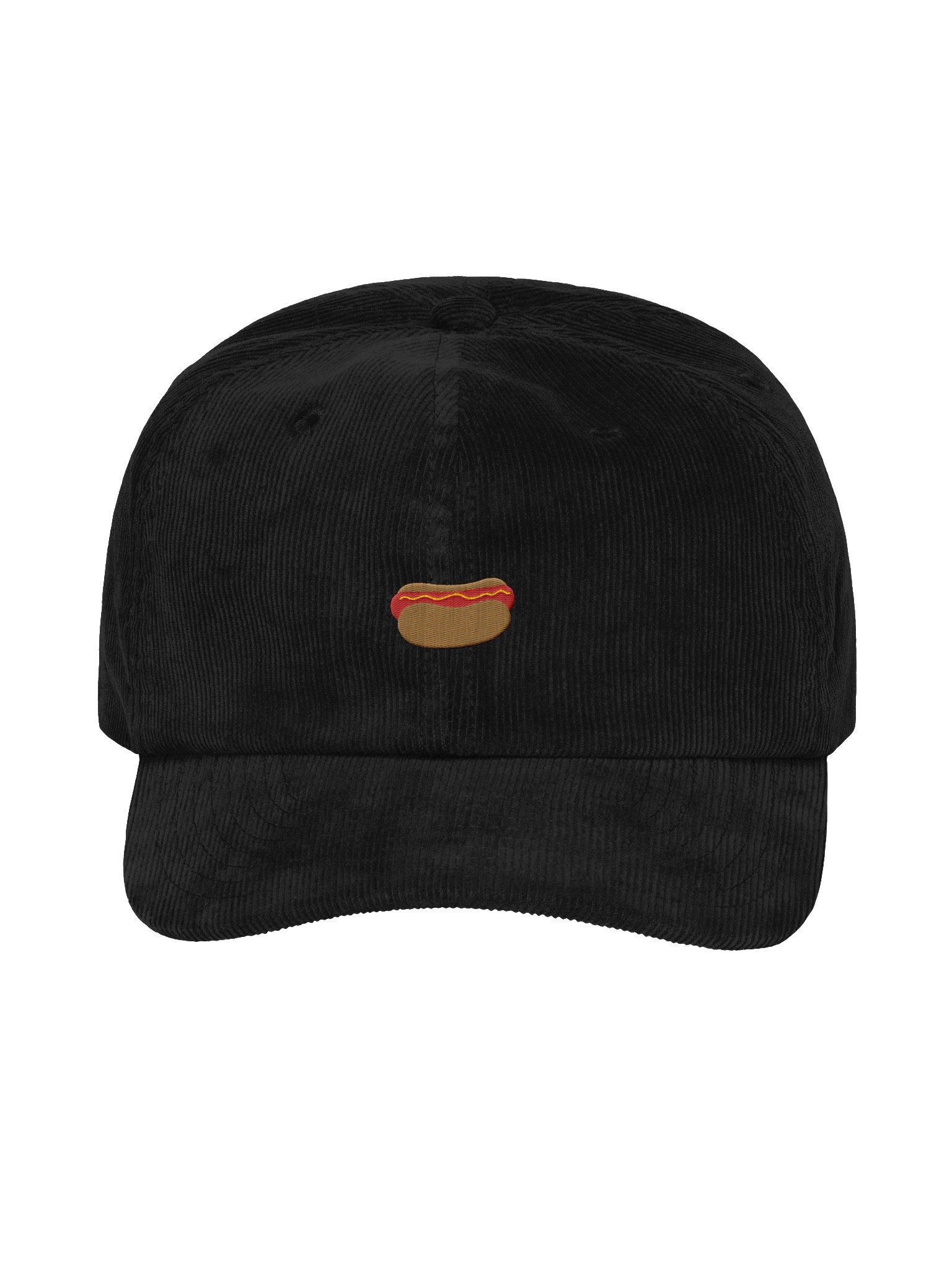 hot dog embroidered corduroy hat product image (1)