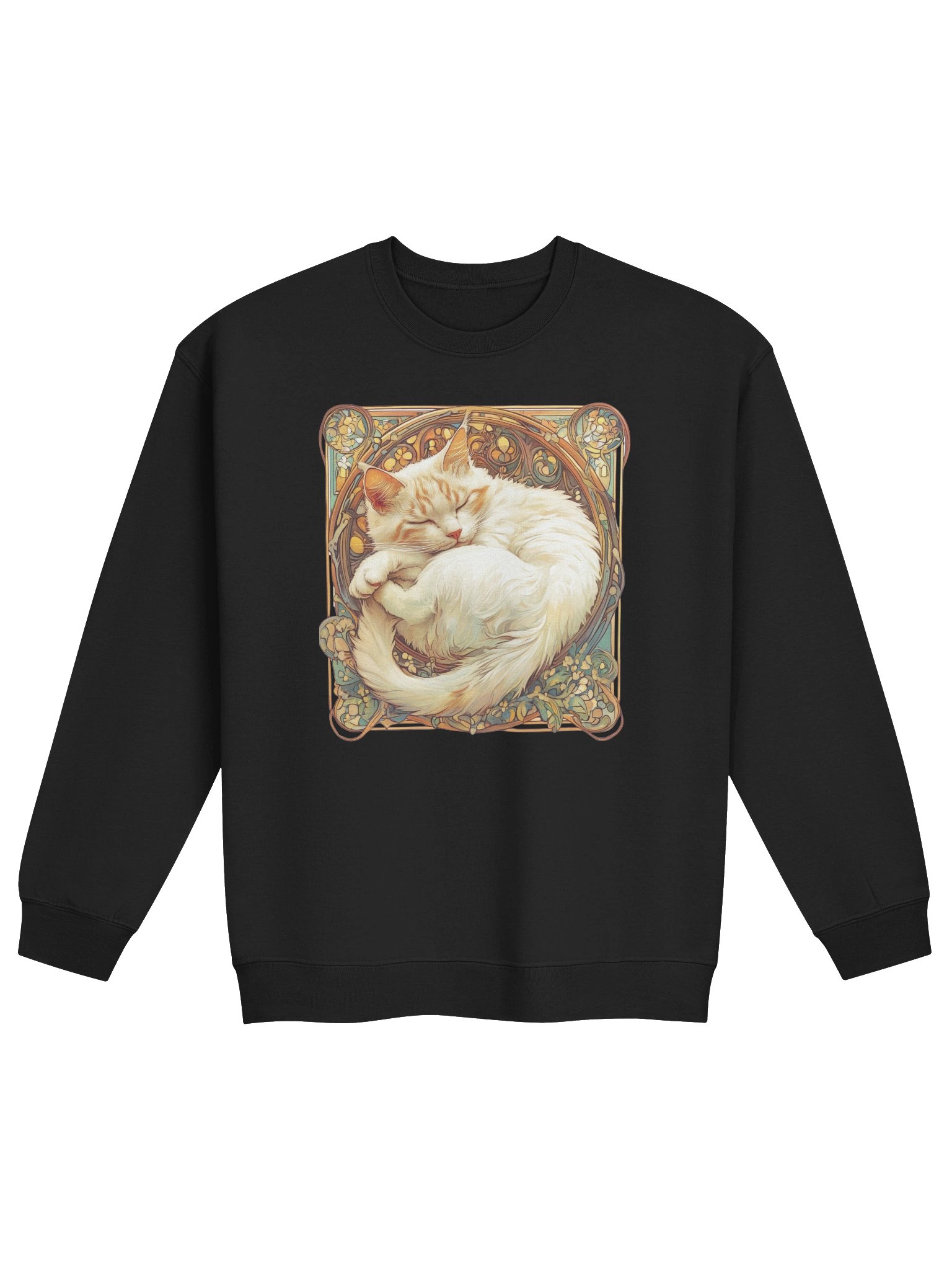 Art Nouveau Cat Dreams Sweatshirt product image (2)