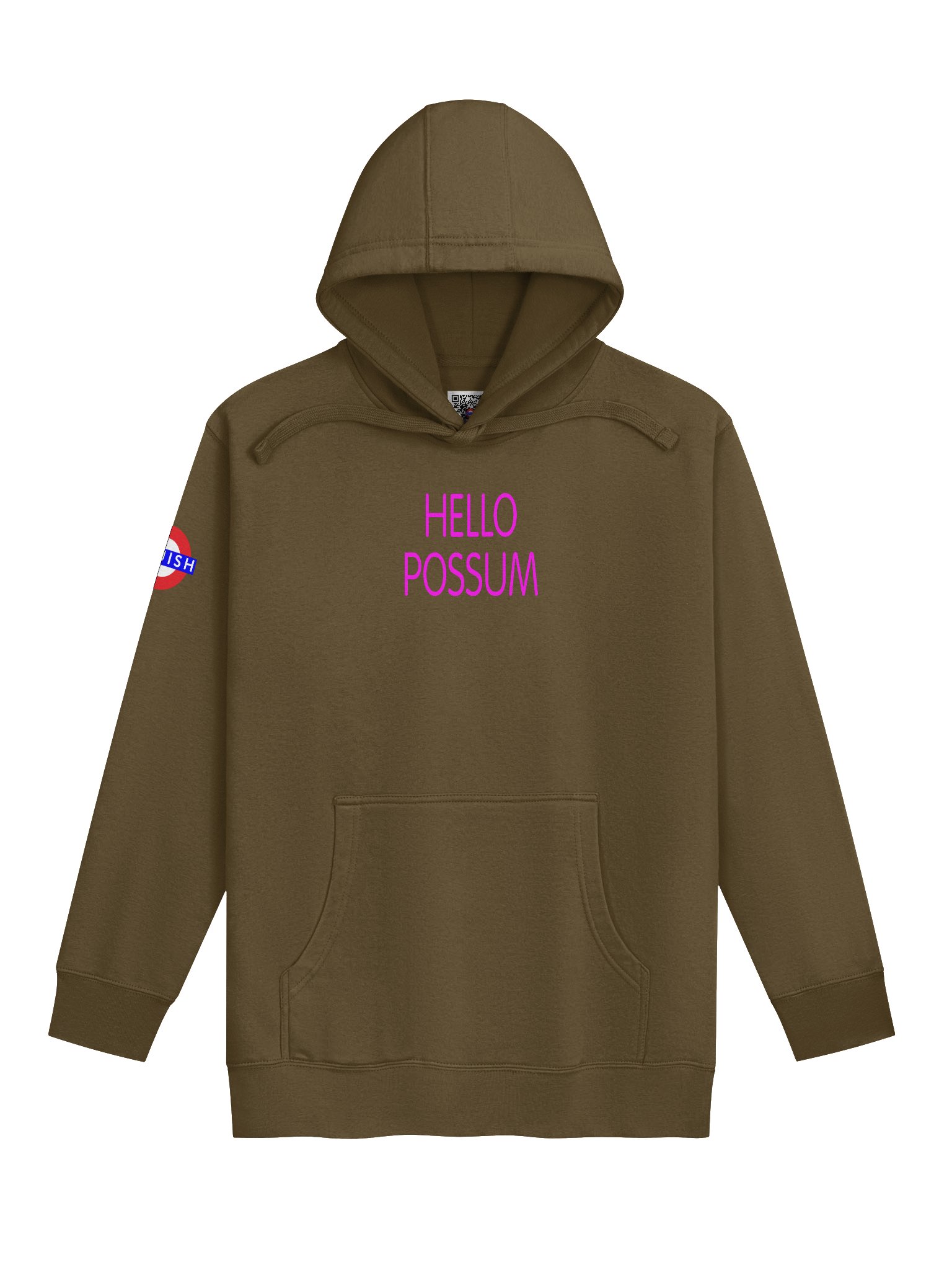 Hello Possum Graphic Hoodie - Hot Pink product image (1)