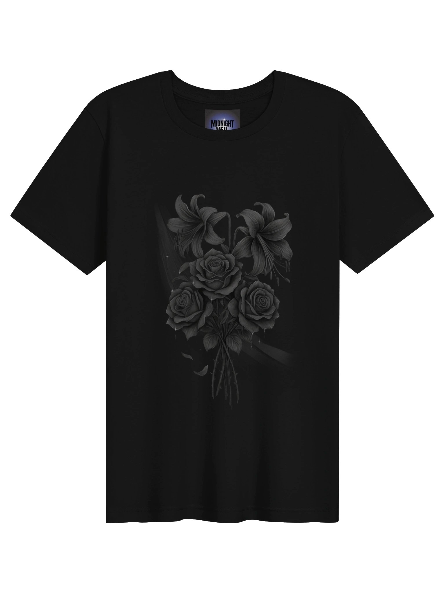 Midnight Veil Dark Bouquet T-Shirt product image (4)