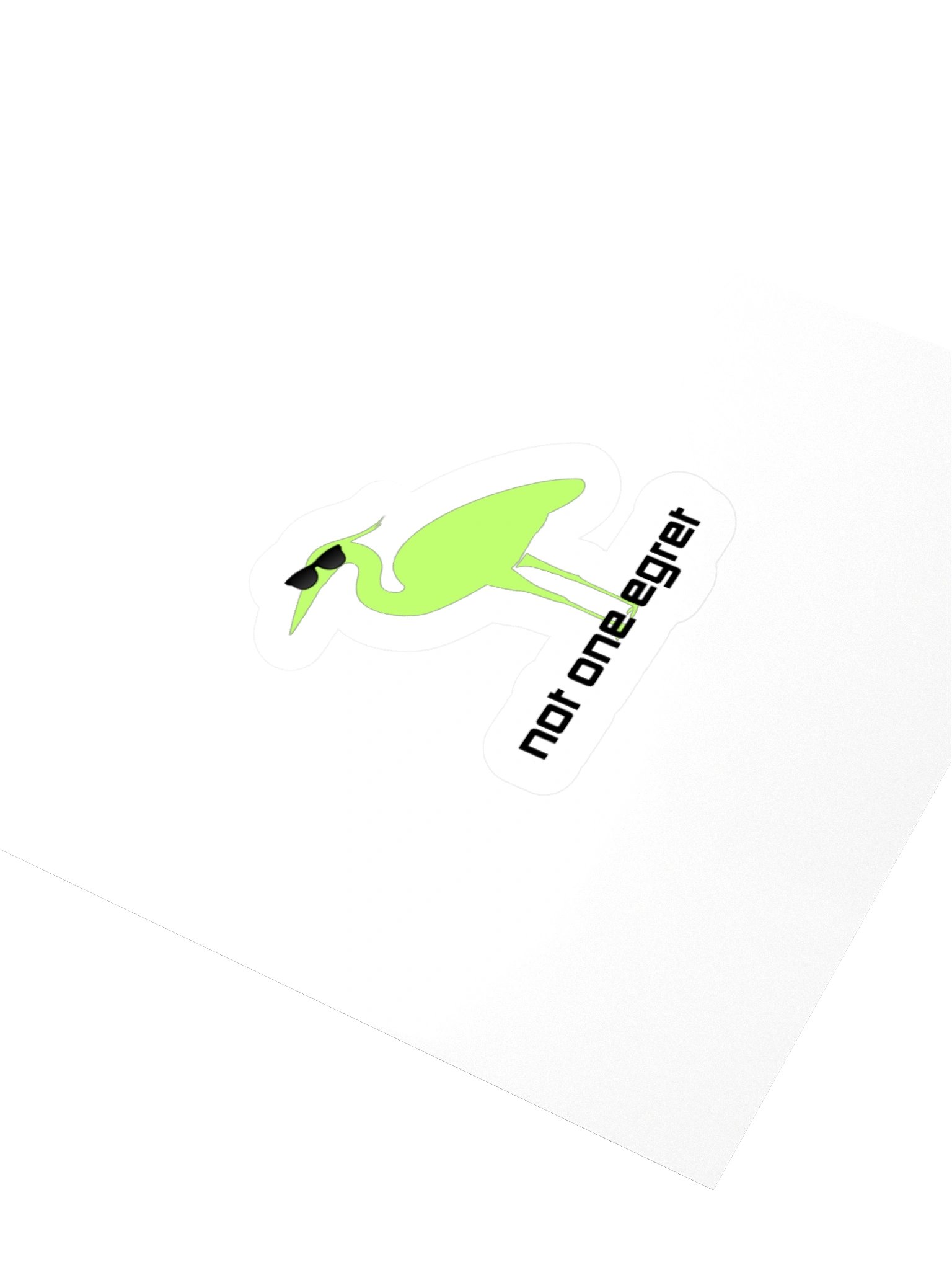 Not One Egret Kisscut Sticker product image (3)
